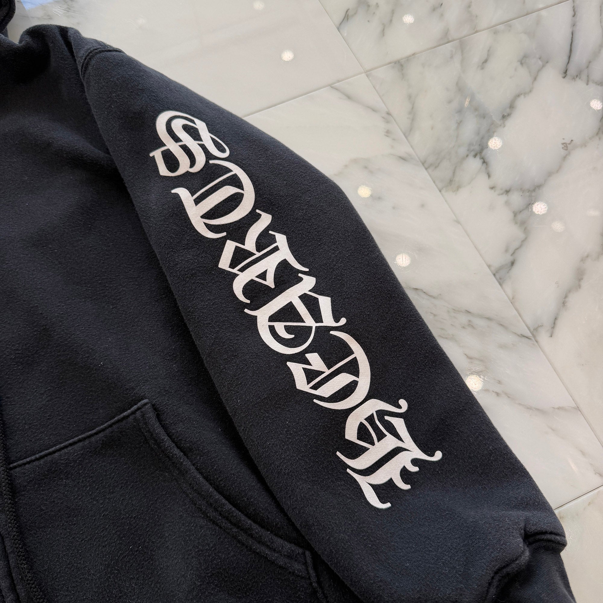 CHROME HEARTS Hooded Fuck You Horseshoe Thermal Zip Up Hoodie Size L クロムハーツ フーデッド ファックュー ホースシュー サーマルジップアップフーディ サイズL