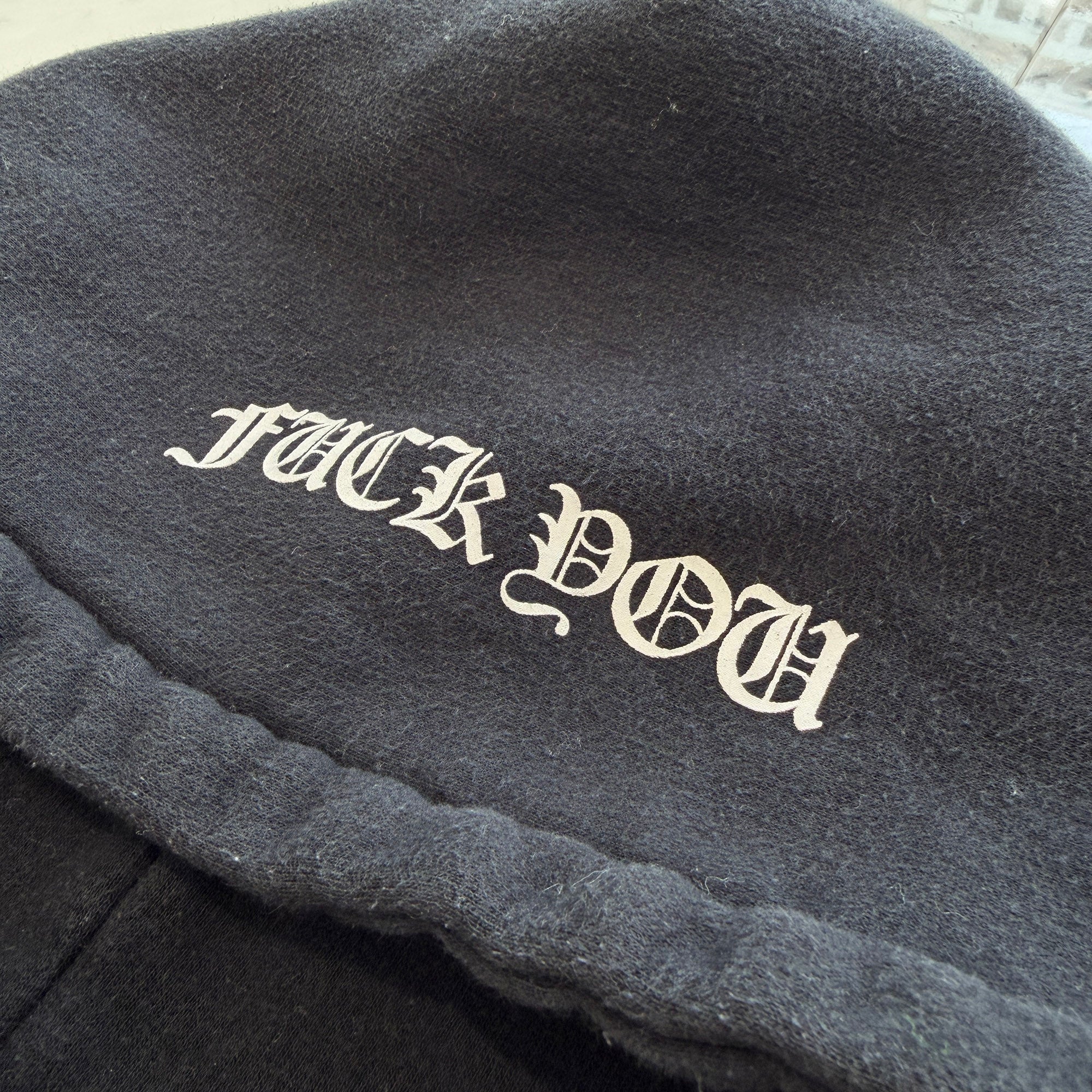 CHROME HEARTS Hooded Fuck You Horseshoe Thermal Zip Up Hoodie Size L クロムハーツ フーデッド ファックュー ホースシュー サーマルジップアップフーディ サイズL