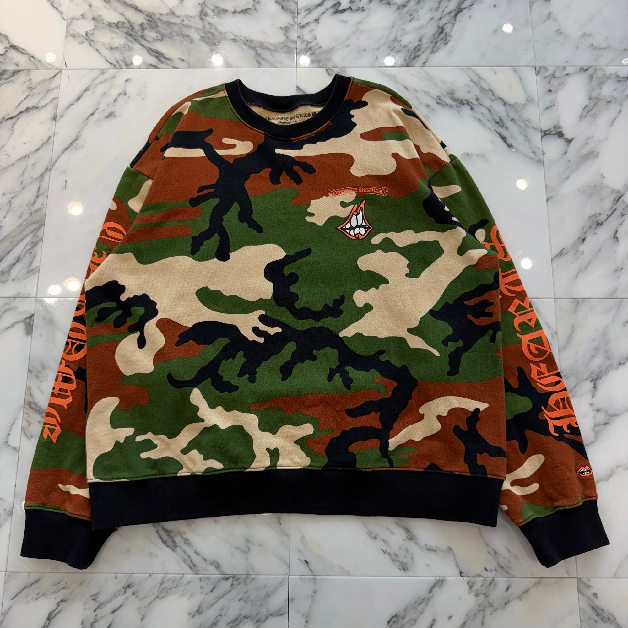 CHROME HEARTS × MATTY BOY 2022SS PPO CAUTION SWTSHRT Size XXL クロムハーツ × マッティボーイ コーションスウェットシャツ サイズXXL