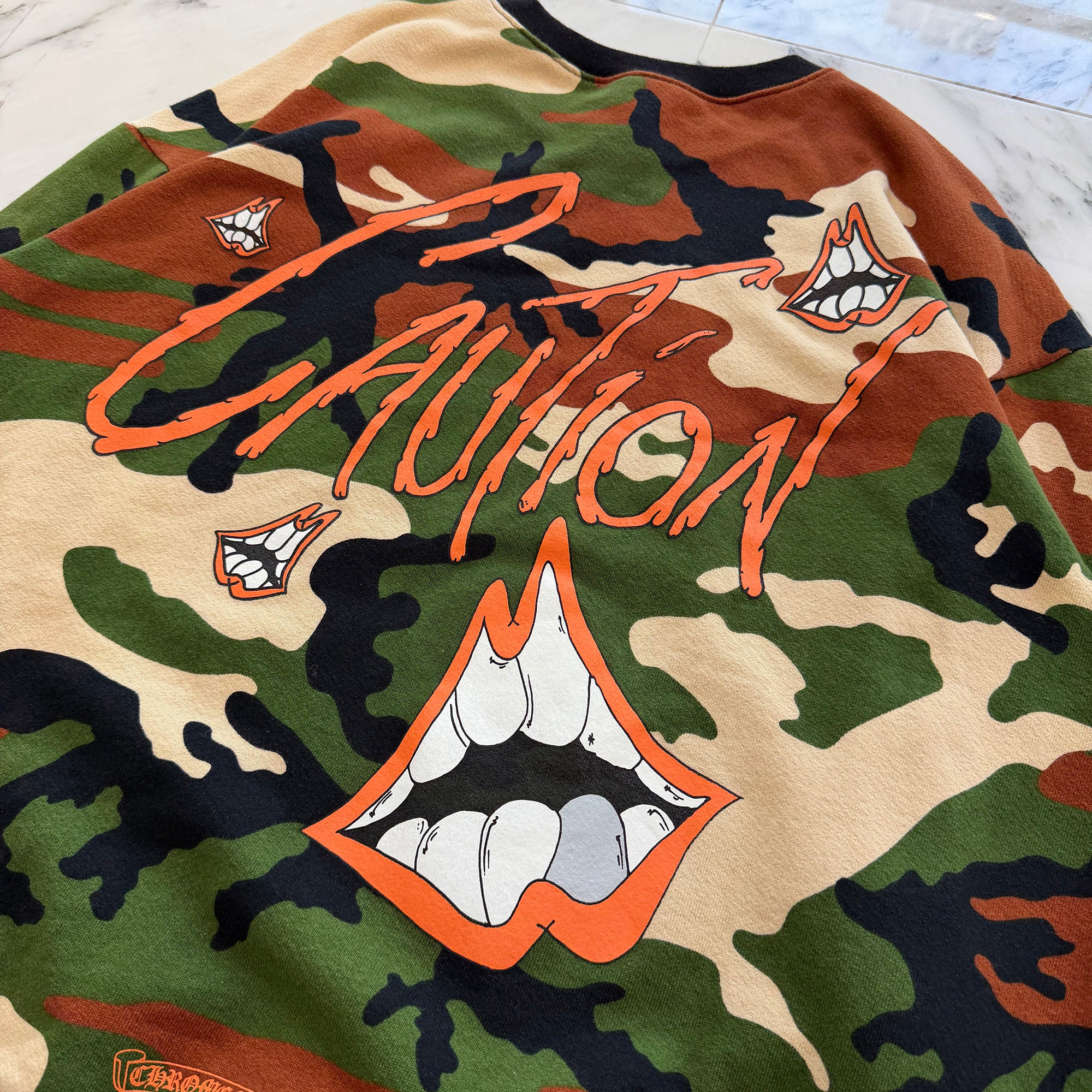CHROME HEARTS × MATTY BOY 2022SS PPO CAUTION SWTSHRT Size XXL クロムハーツ × マッティボーイ コーションスウェットシャツ サイズXXL