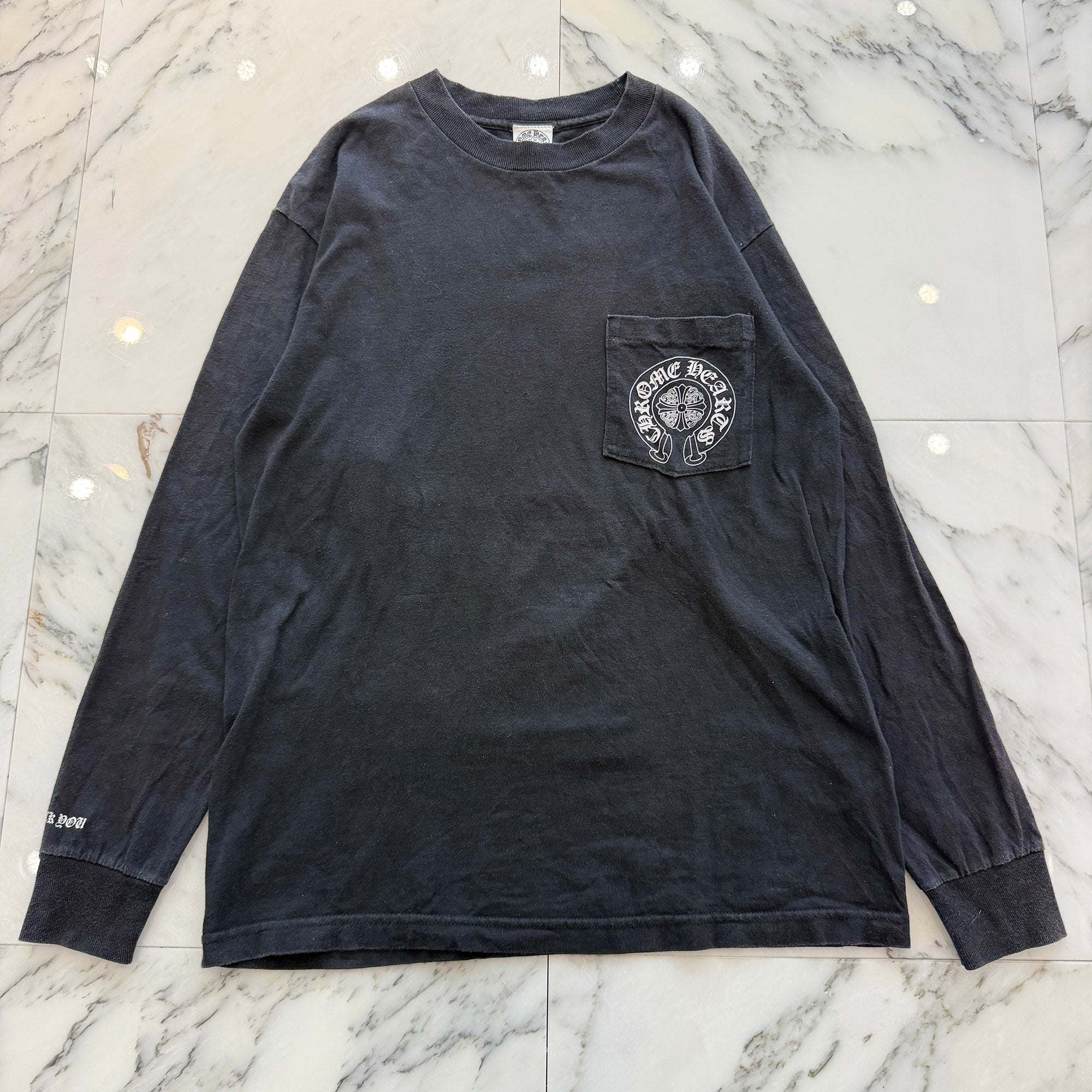 CHROME HEARTS Back Cemetery Cross Print Long Sleeve Tee Size M クロムハーツ バックセメタリークロス プリント ロングスリーブTシャツ サイズM