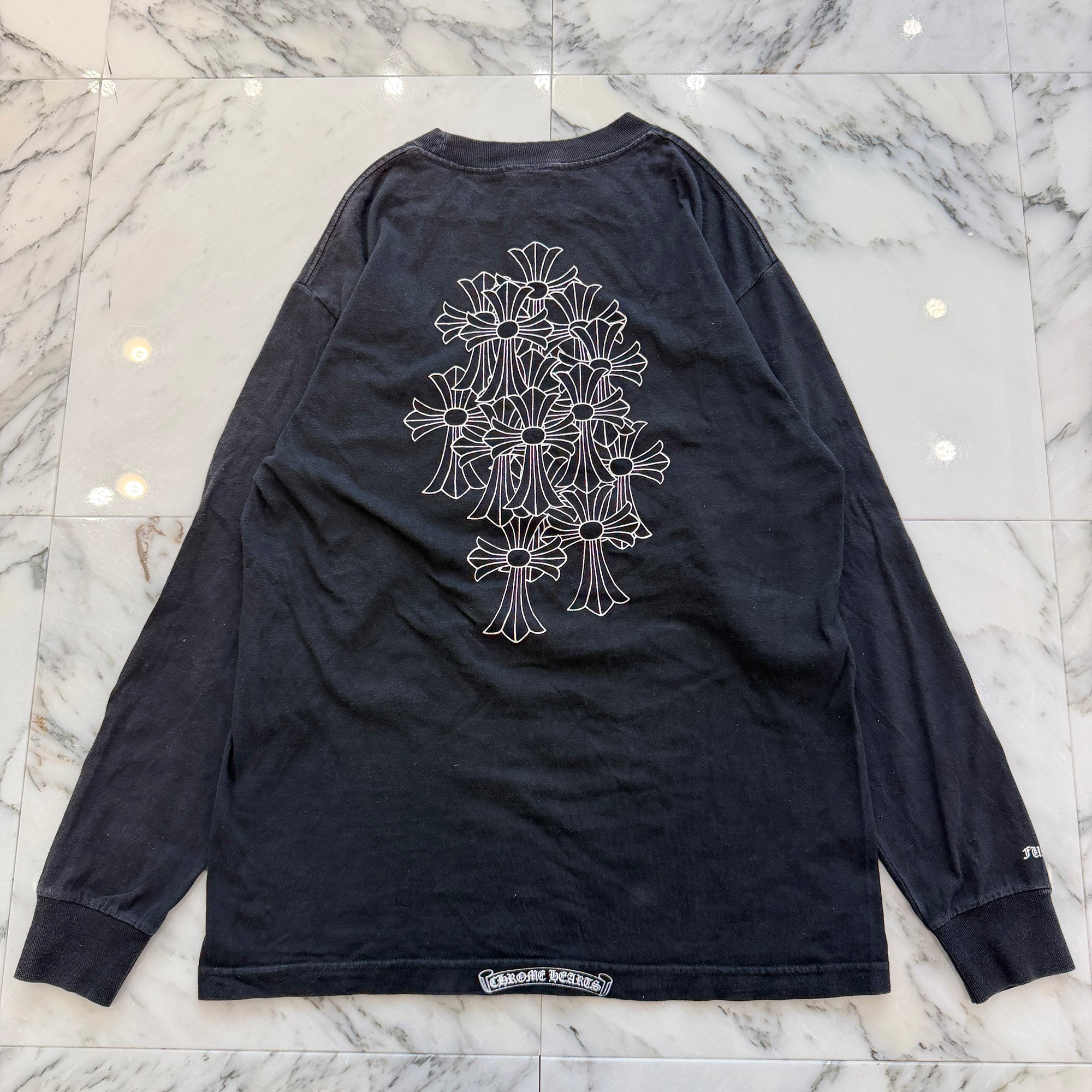 CHROME HEARTS Back Cemetery Cross Print Long Sleeve Tee Size M クロムハーツ バックセメタリークロス プリント ロングスリーブTシャツ サイズM