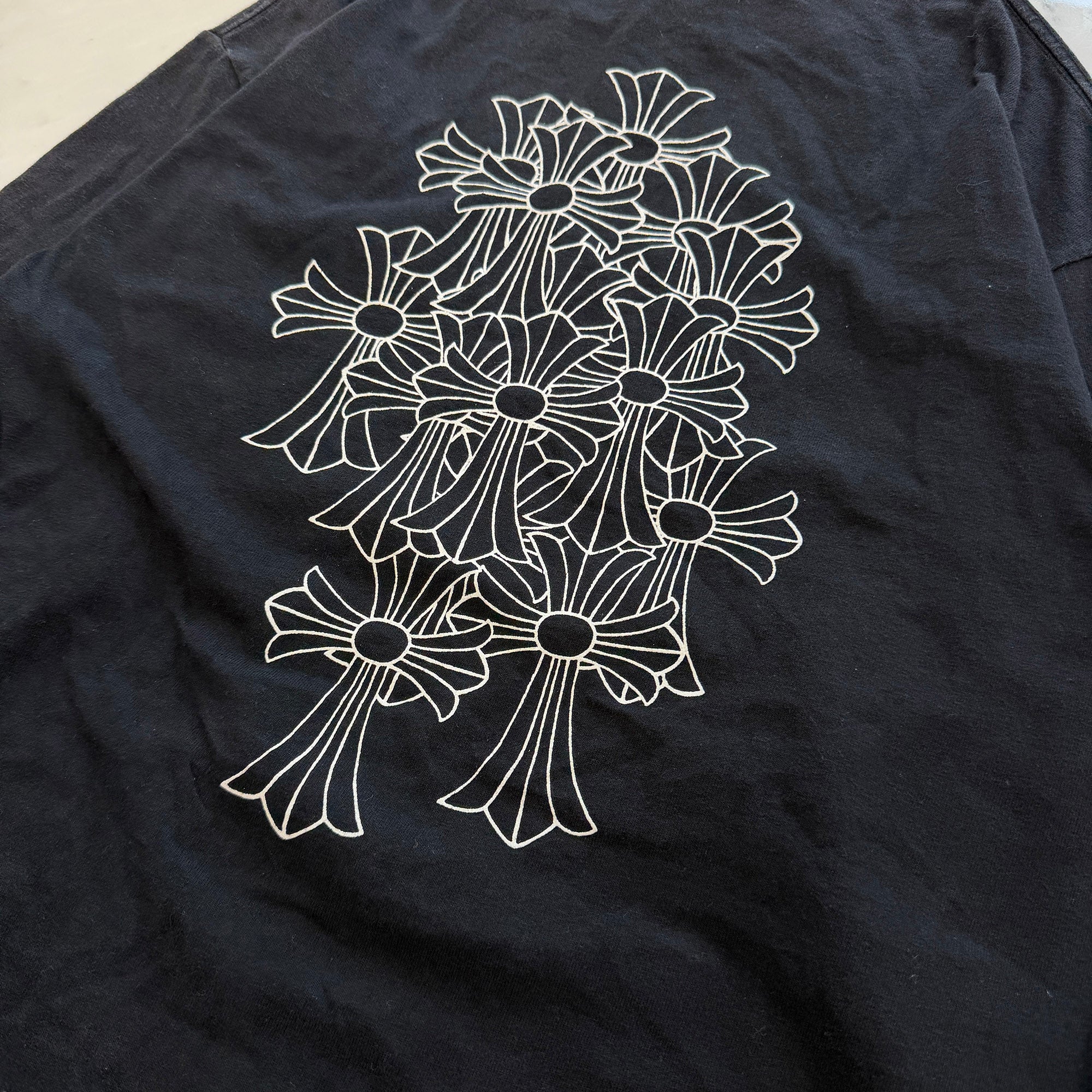 CHROME HEARTS Back Cemetery Cross Print Long Sleeve Tee Size M クロムハーツ バックセメタリークロス プリント ロングスリーブTシャツ サイズM