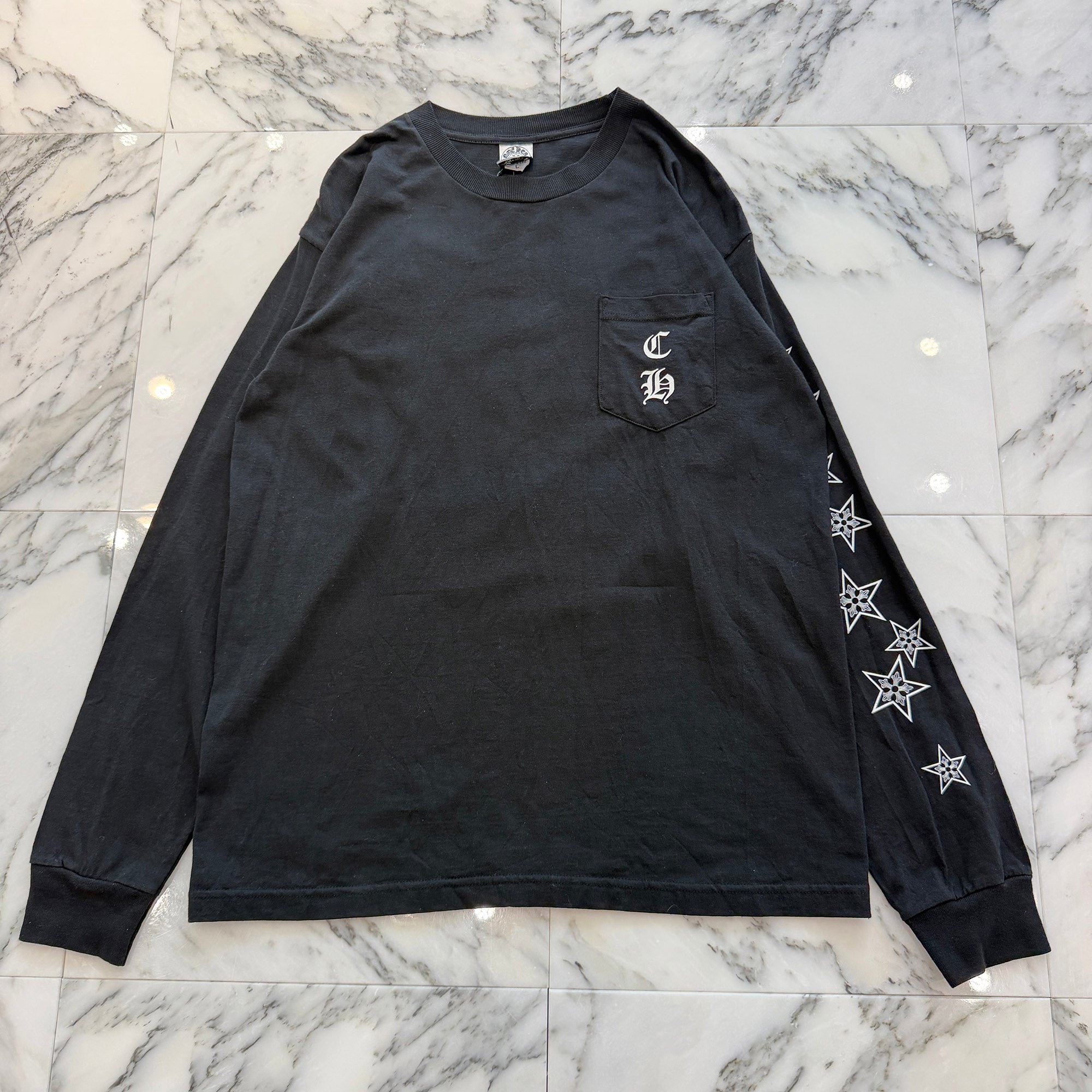 CHROME HEARTS Malibu Limited Horseshoe Star Long Sleeve Tee Size L クロムハーツ マリブ限定 ホースシュースターロングスリーブＴシャツ サイズL
