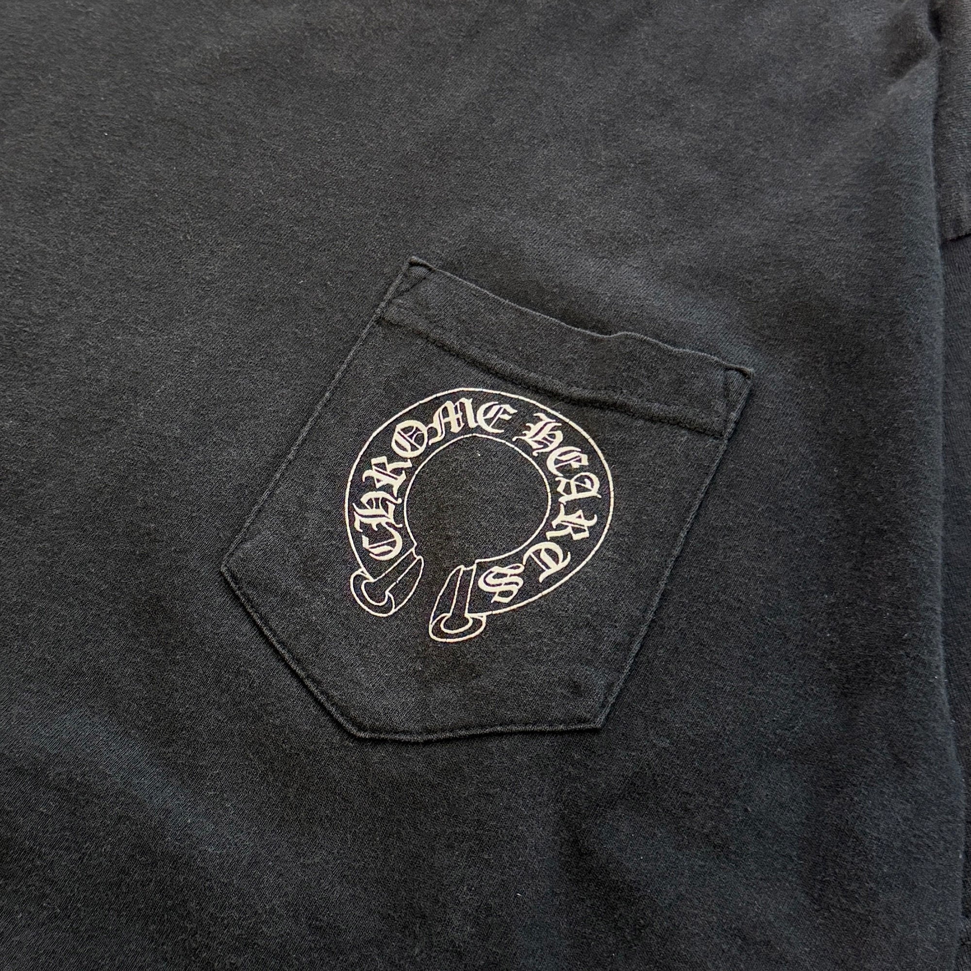 CHROME HEARTS Malibu Limited Back Floral Cross Neck Logo Tee Size L クロムハーツ マリブ限定 バックフローラルクロス ネックロゴTシャツ サイズL
