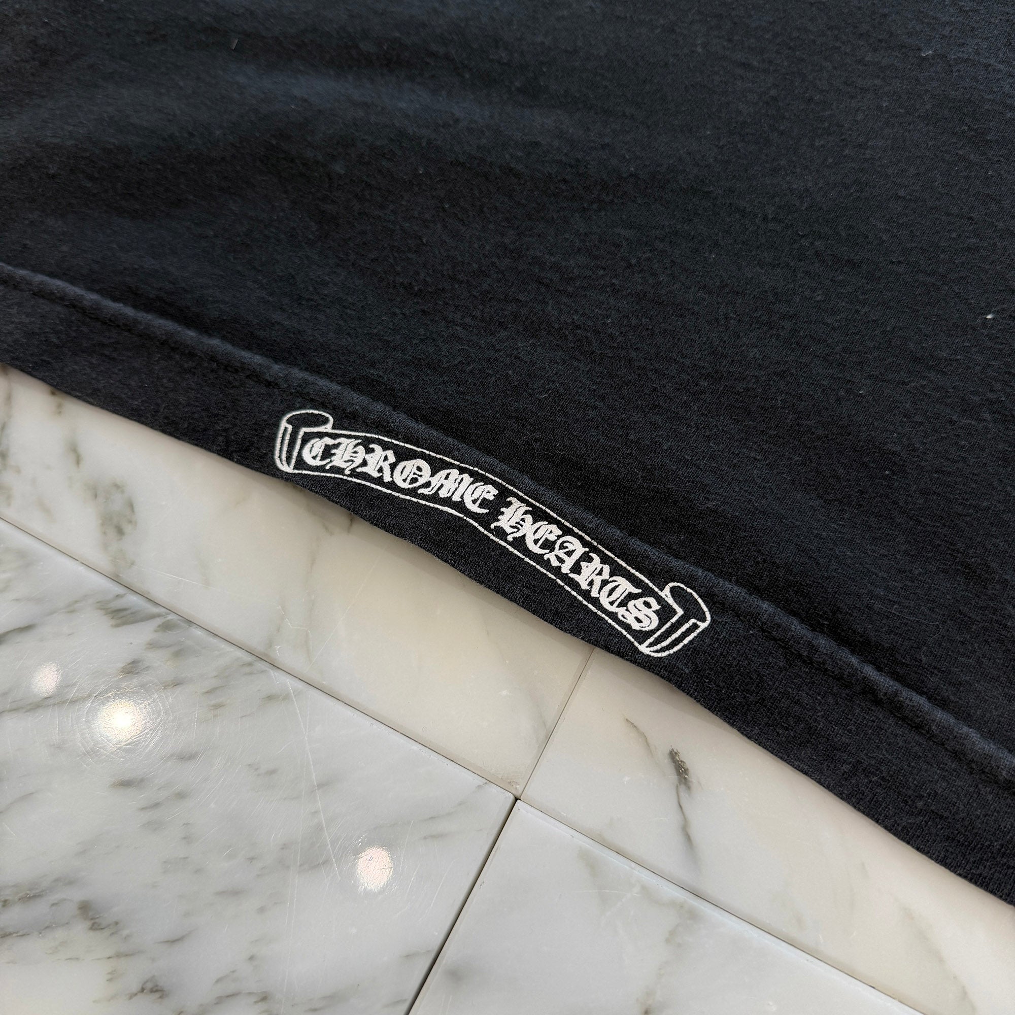 CHROME HEARTS Malibu Limited Back Floral Cross Neck Logo Tee Size L クロムハーツ マリブ限定 バックフローラルクロス ネックロゴTシャツ サイズL