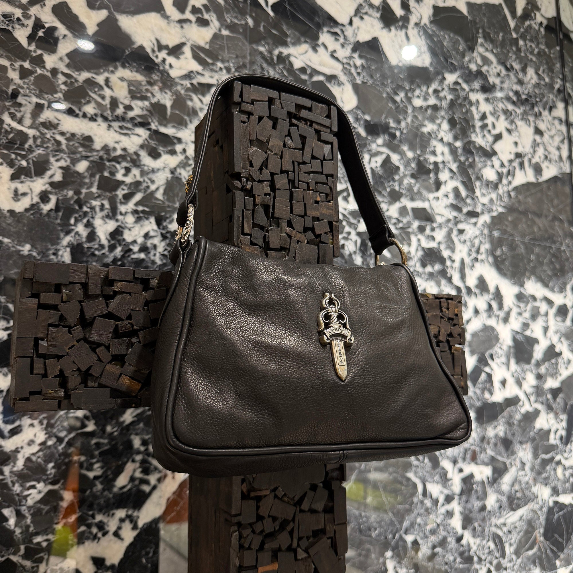CHROME HEARTS CHICKEN NUGGET Leather Shoulder Bag クロムハーツ チキンナゲット レザー ショルダーバッグ