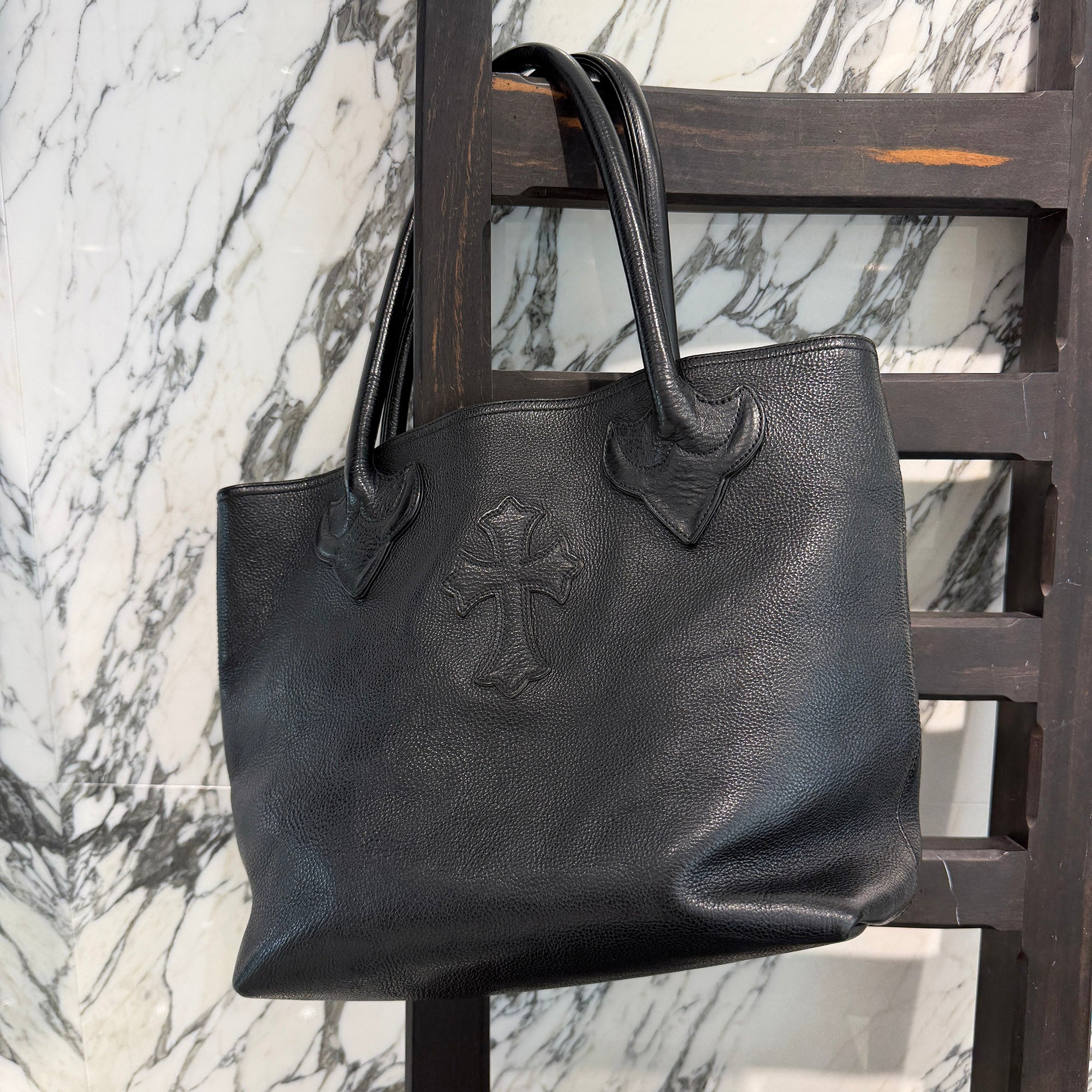 CHROME HEARTS 1 Cross Leather Patch FS Tote Bag クロムハーツ 1クロス レザーパッチ FS トートバッグ