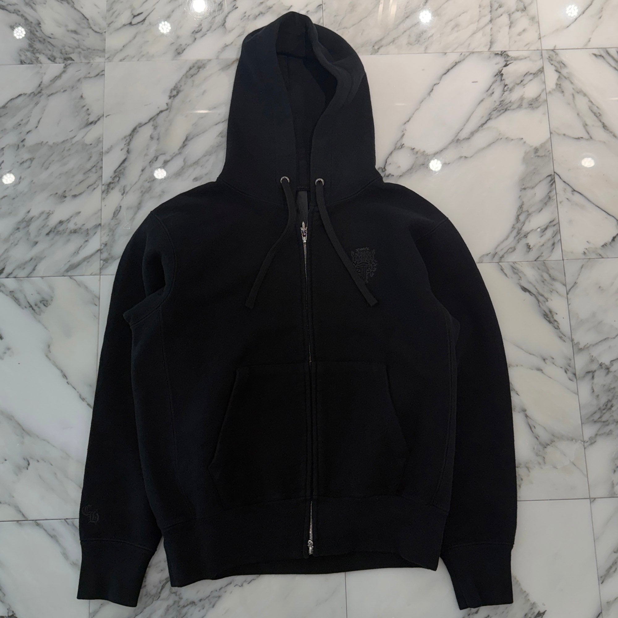 CHROME HEARTS Y NOT Vine Dagger Logo Embroidery Zip Up Hoodie Size S クロムハーツ ワイノット ヴァインダガー ロゴ刺繍 ジップアップフーディー サイズS