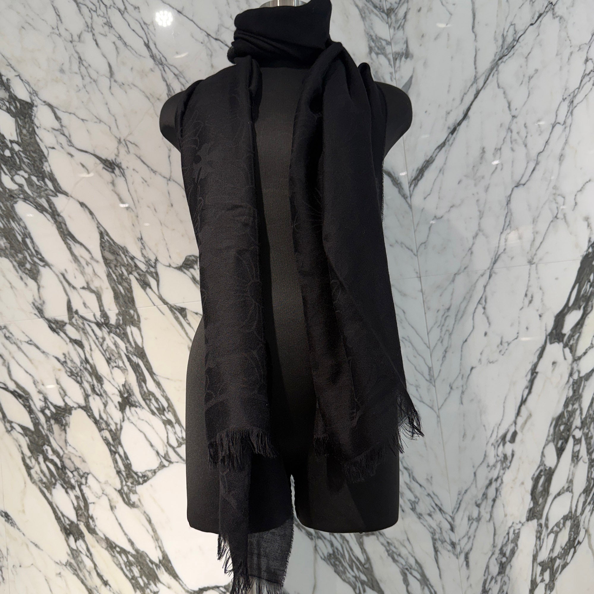 CHROME HEARTS CH Plus Fringe Scarf クロムハーツ CHプラス フリンジスカーフ