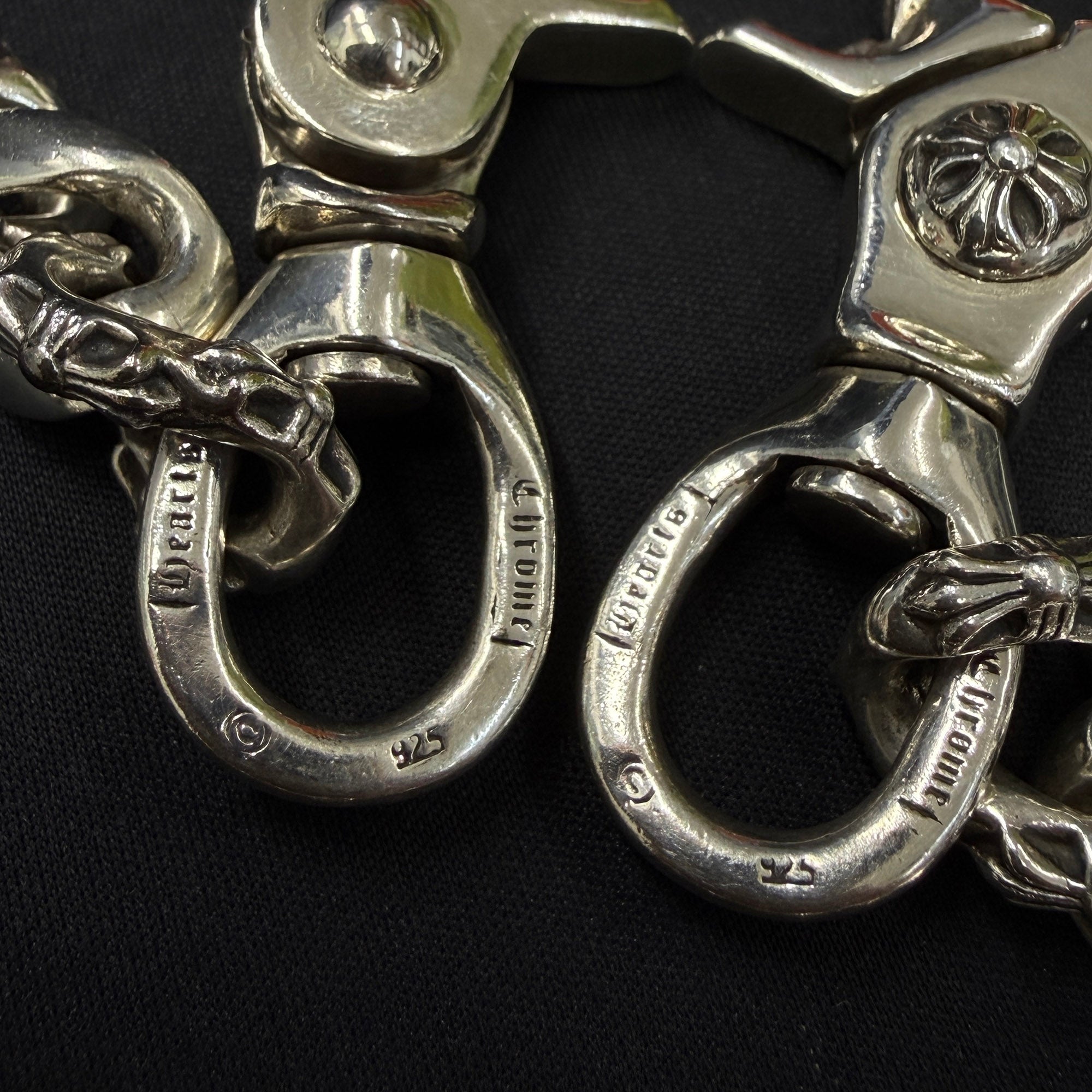 CHROME HEARTS 2 Clip Fancy Cross Wallet Chain クロムハーツ 2クリップファンシークロス ウォレットチェーン