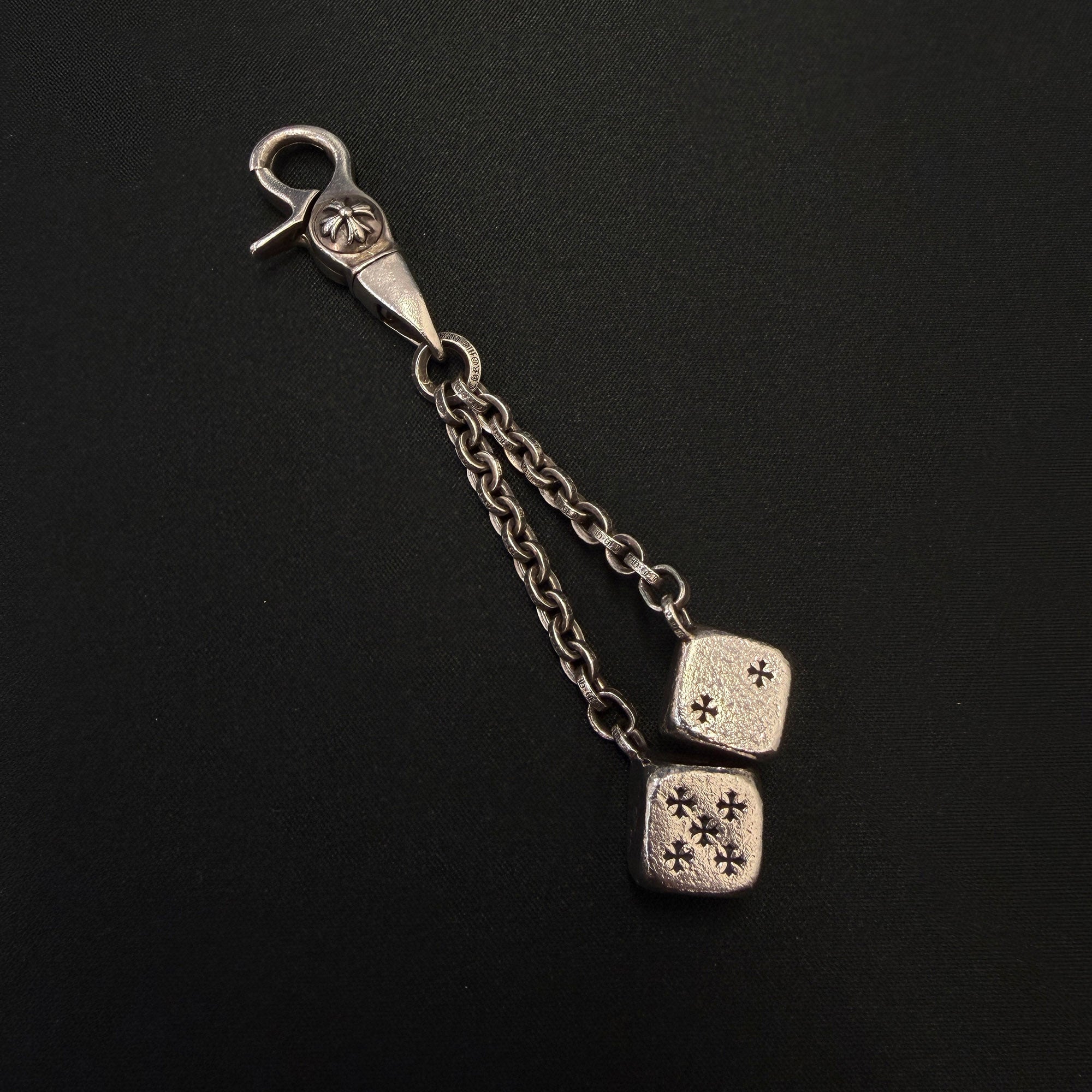 CHROME HEARTS Double Dice Key Chain クロムハーツ ダブルダイス キーチェーン