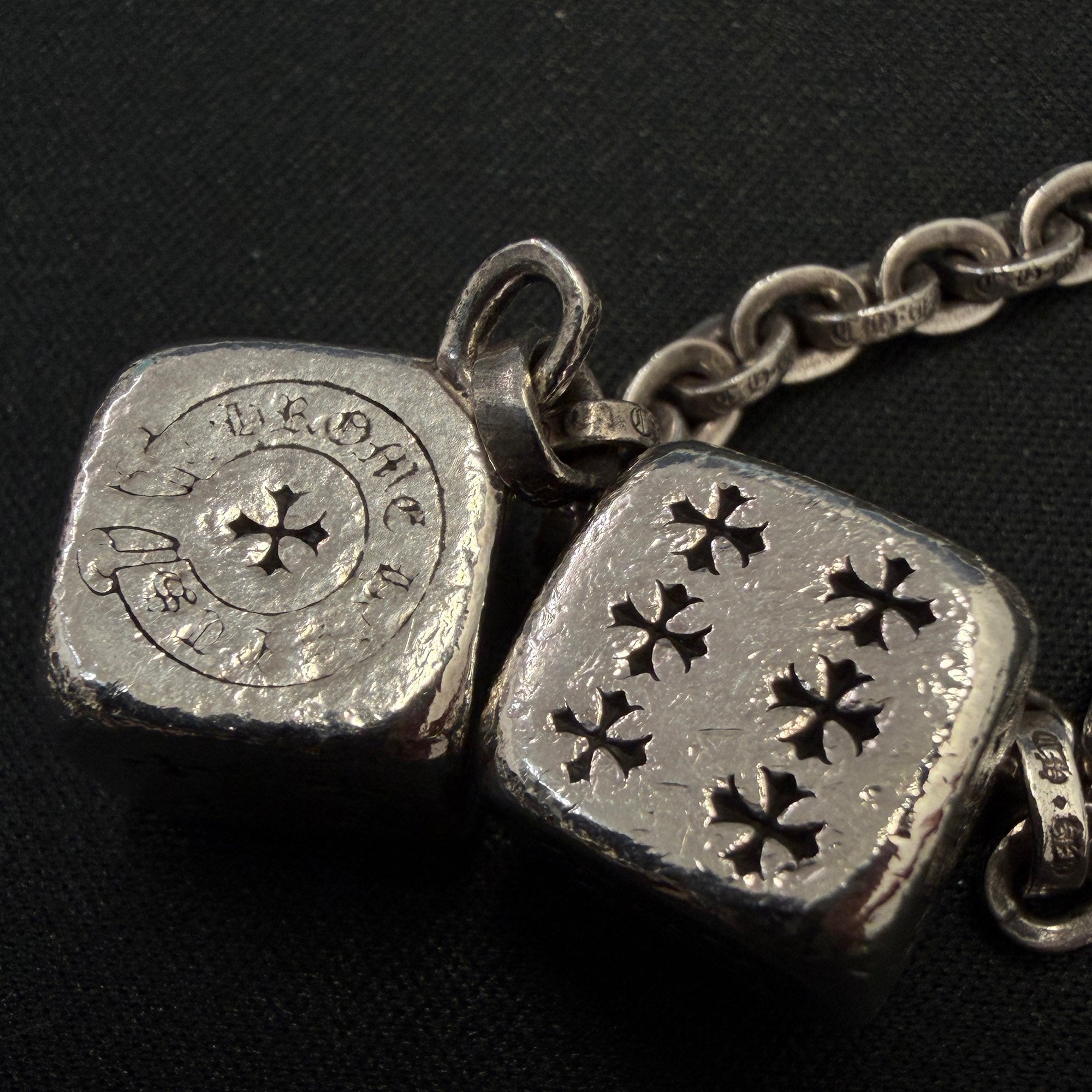 CHROME HEARTS Double Dice Key Chain クロムハーツ ダブルダイス キーチェーン