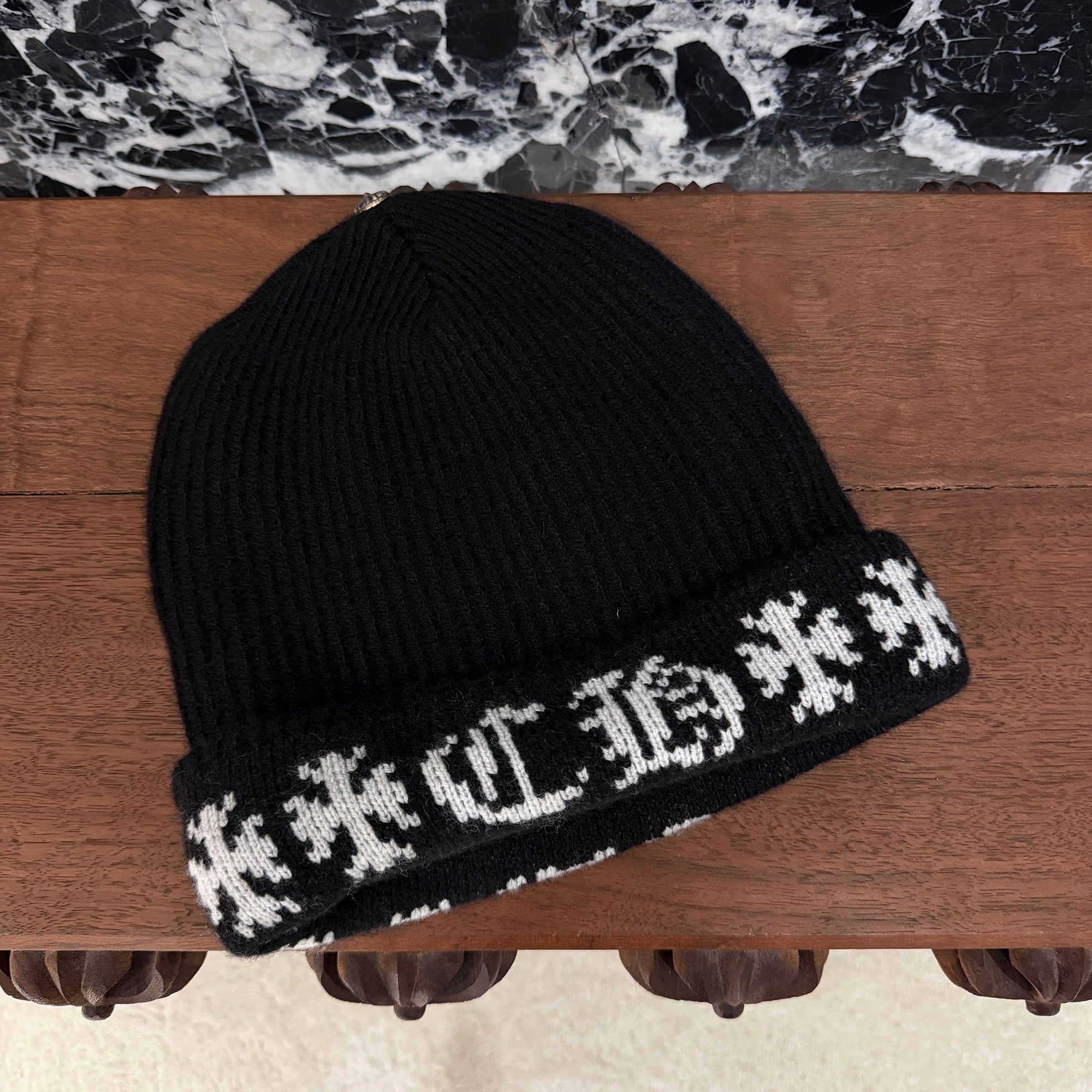 CHROME HEARTS BIG DADDY Cashmere Knit Beanie Size ONE SIZE (25cm) クロムハーツ ビッグダディ カシミヤ ニット ビーニー サイズONE SIZE (25cm)