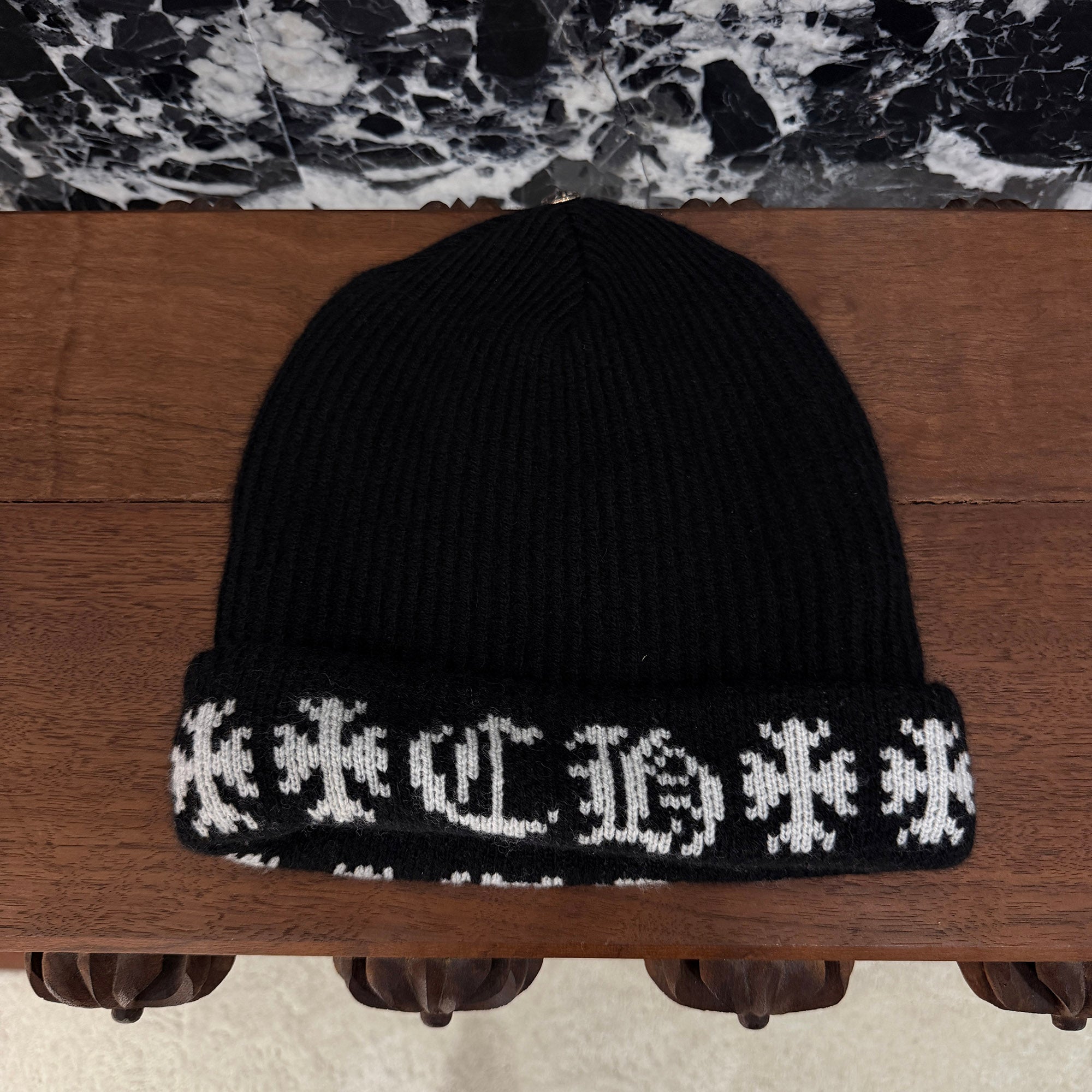 CHROME HEARTS BIG DADDY Cashmere Knit Beanie Size ONE SIZE (25cm) クロムハーツ ビッグダディ カシミヤ ニット ビーニー サイズONE SIZE (25cm)
