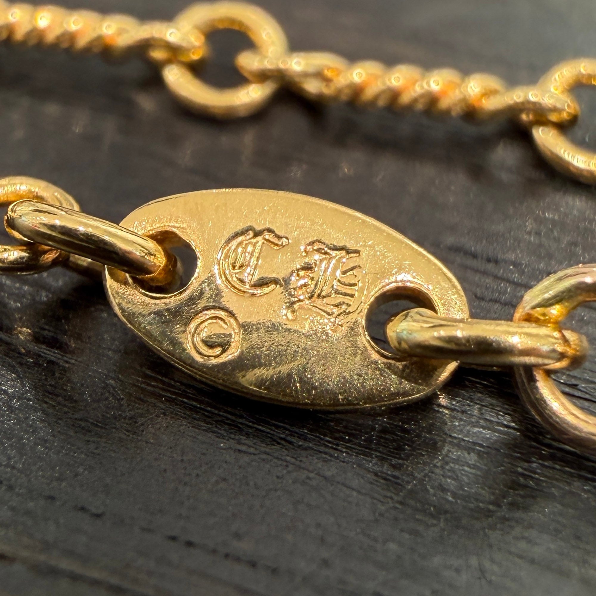 CHROME HEARTS 22K Twist Chain Necklace Size 18 Inch クロムハーツ 22K ツイストチェーン ネックレス サイズ 18インチ