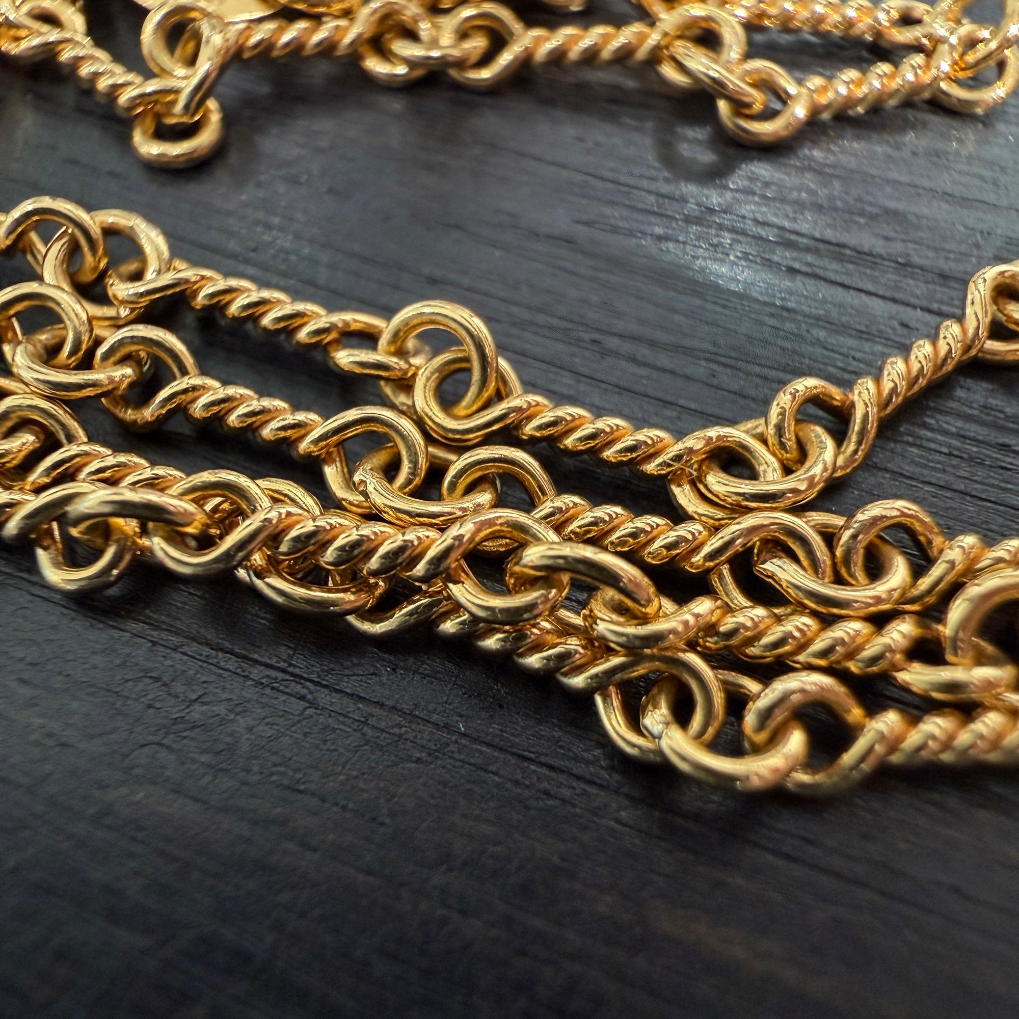 CHROME HEARTS 22K Twist Chain Necklace Size 18 Inch クロムハーツ 22K ツイストチェーン ネックレス サイズ 18インチ