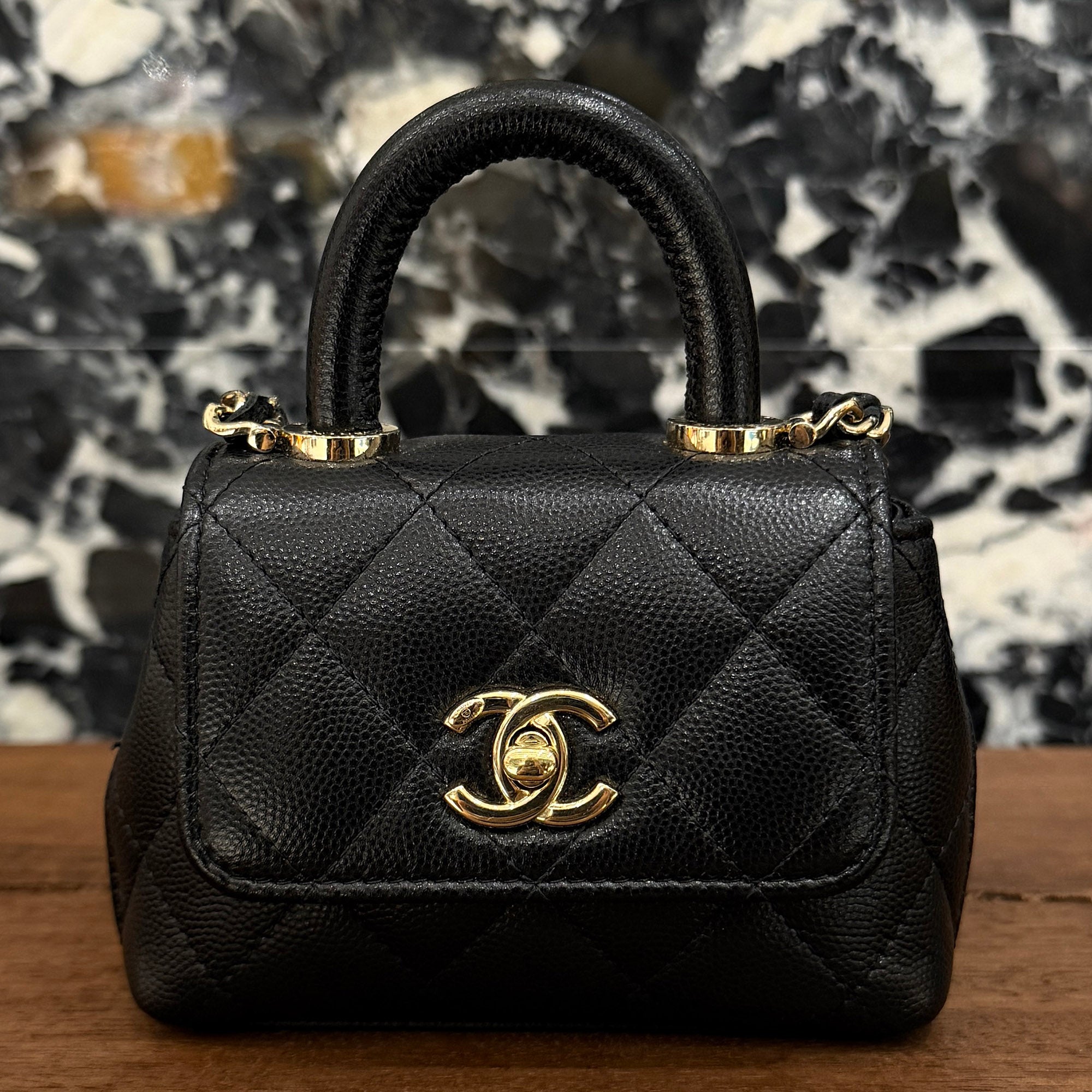 CHANEL COCO Handle Micro Leather Shoulder Bag シャネル ココハンドル マイクロ レザーショルダーバッグ