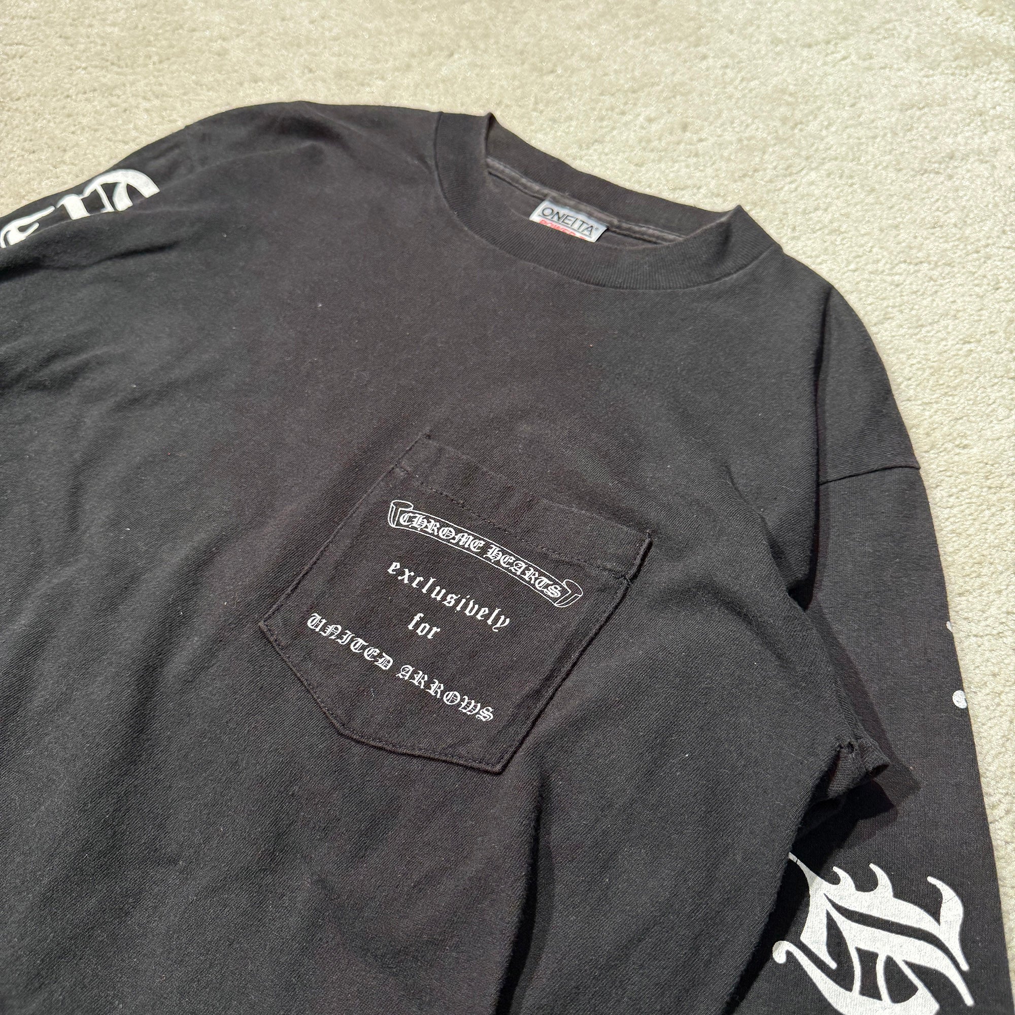 CHROME HEARTS × UNITED ARROWS Back Dagger Long Sleeve Tee Size M (38-40) クロムハーツ×ユナイテッドアローズ バックダガー ロングスリーブTシャツ サイズM (38-40)