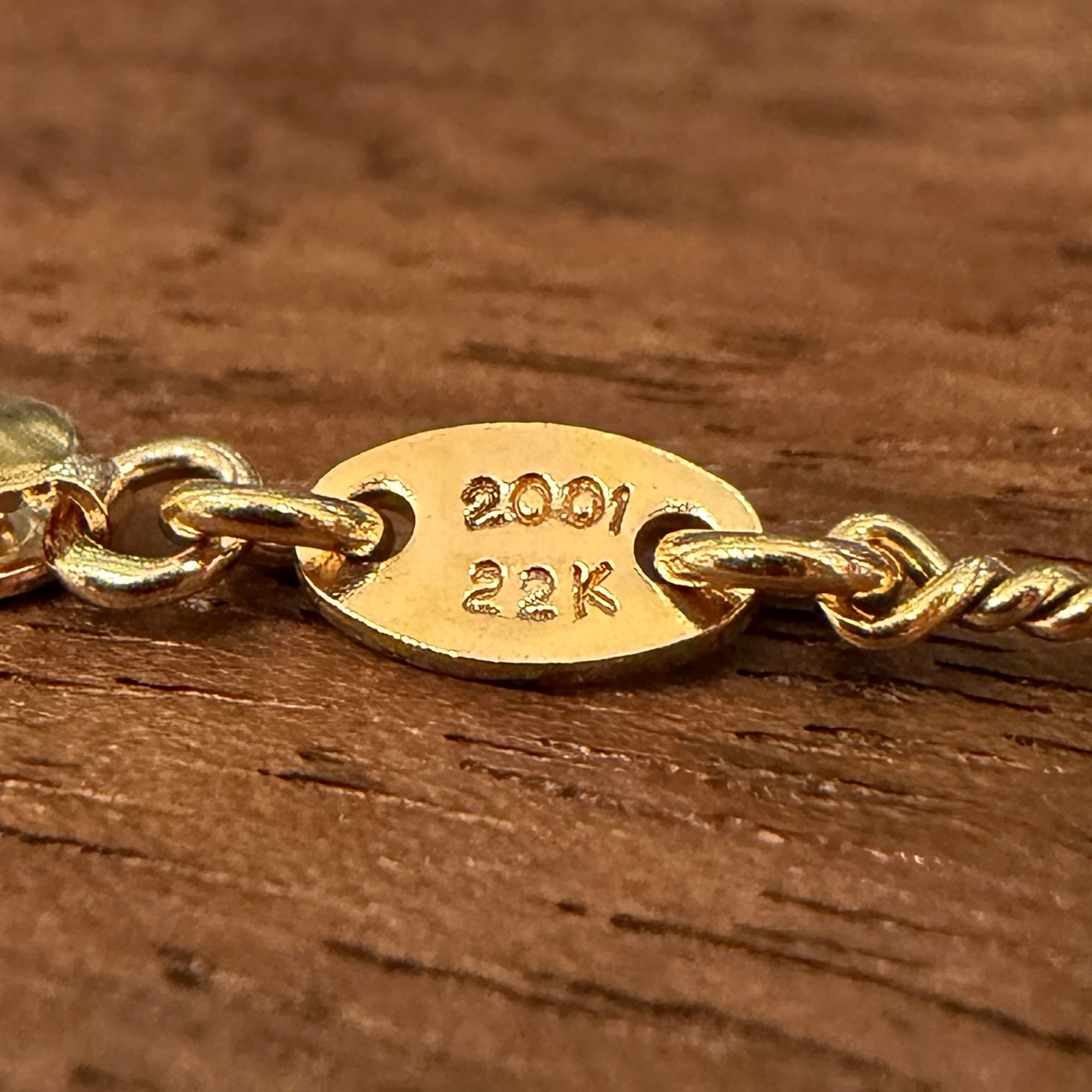 CHROME HEARTS 22K Twist Chain Necklace Size 24 Inch クロムハーツ 22K ツイストチェーン ネックレス サイズ 24インチ