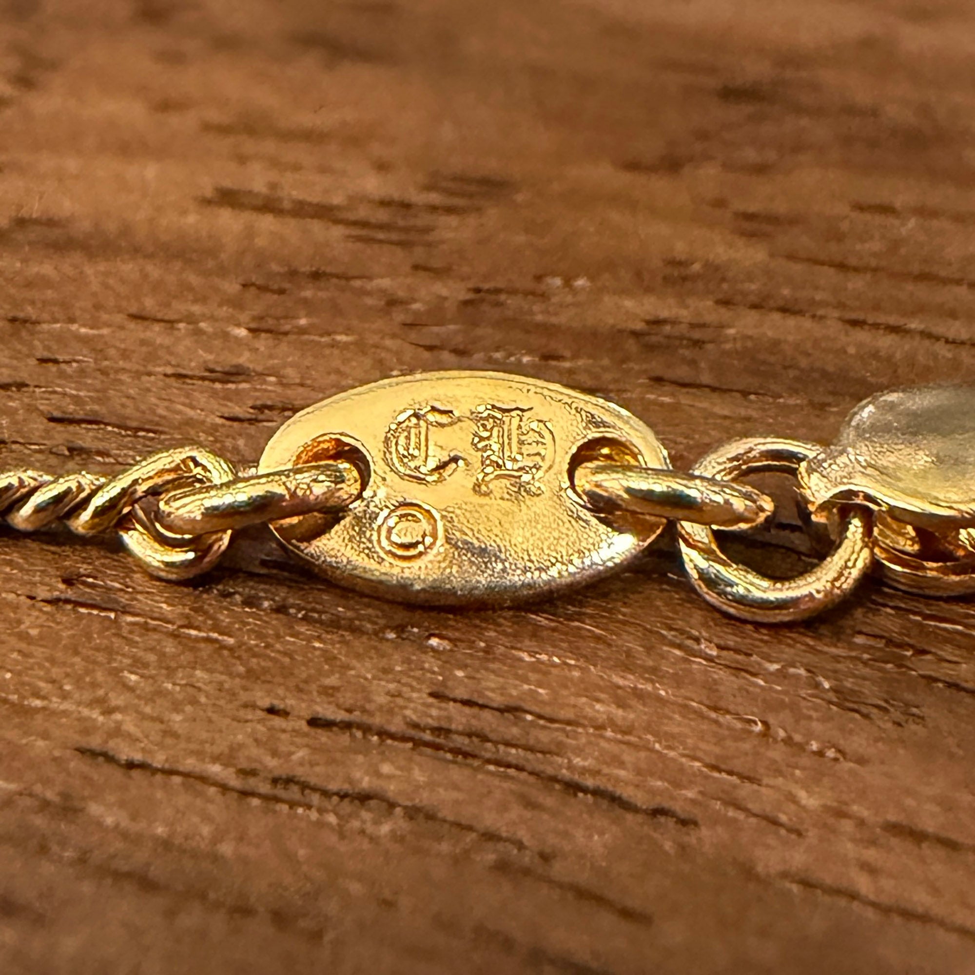 CHROME HEARTS 22K Twist Chain Necklace Size 24 Inch クロムハーツ 22K ツイストチェーン ネックレス サイズ 24インチ