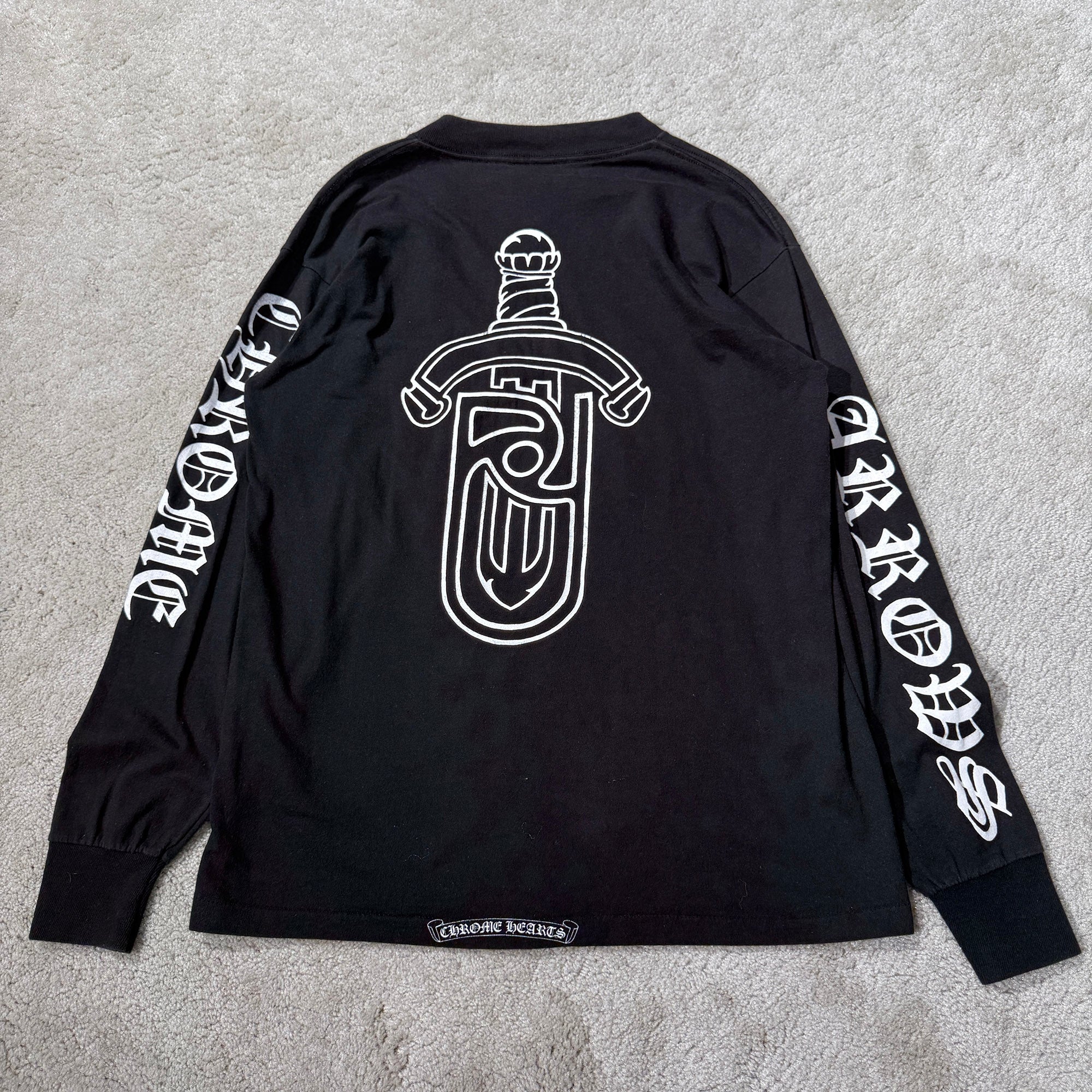 CHROME HEARTS × UNITED ARROWS Back Dagger Long Sleeve Tee Size M (38-40) クロムハーツ×ユナイテッドアローズ バックダガー ロングスリーブTシャツ サイズM (38-40)
