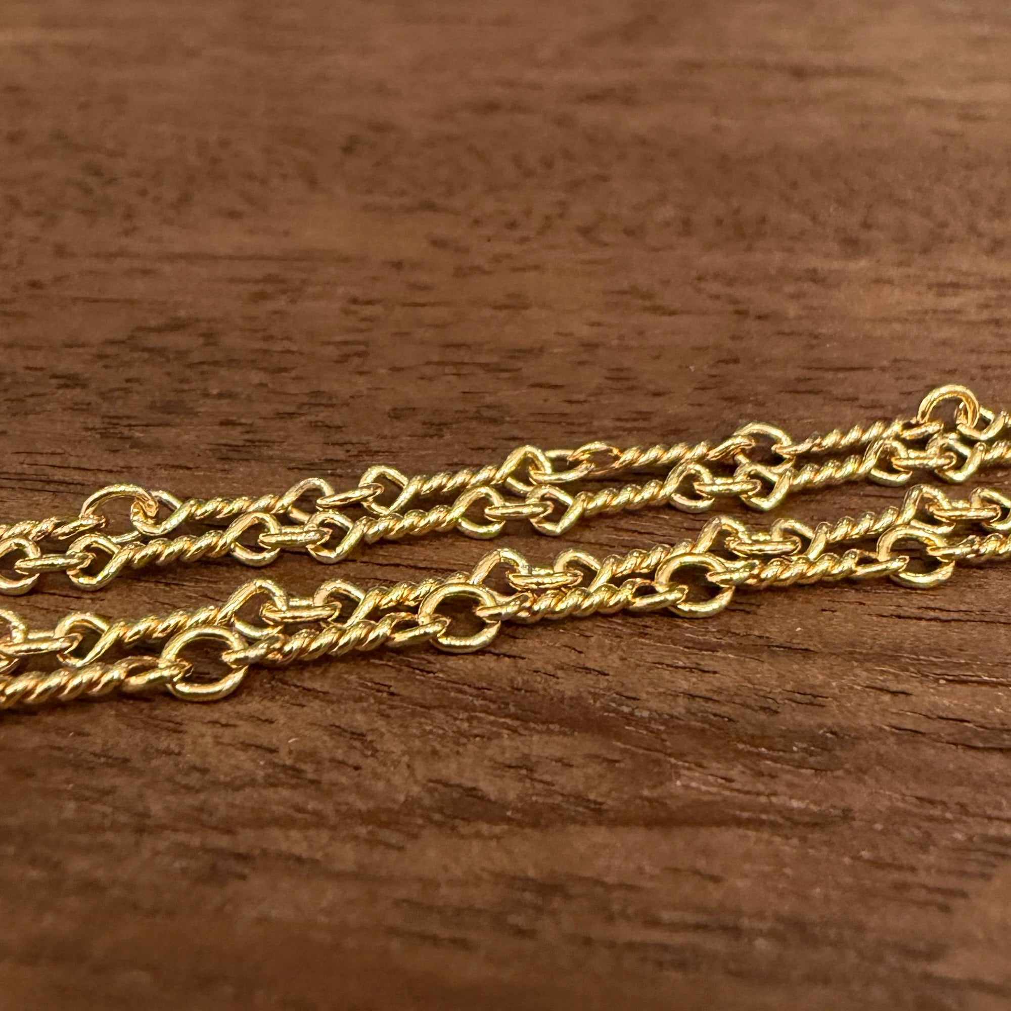 CHROME HEARTS 22K Twist Chain Necklace Size 24 Inch クロムハーツ 22K ツイストチェーン ネックレス サイズ 24インチ