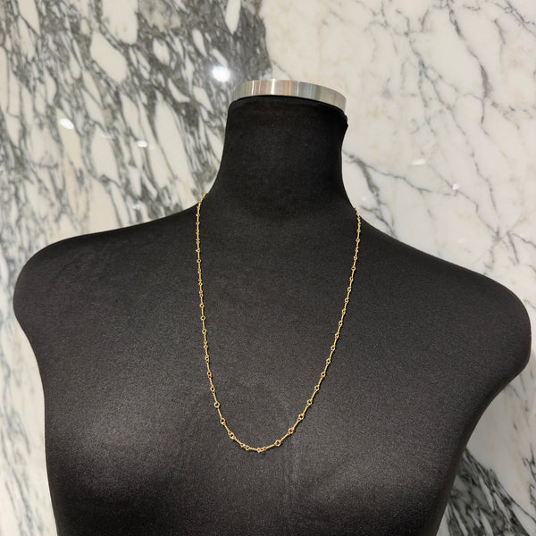 CHROME HEARTS 22K Twist Chain Necklace Size 24 Inch クロムハーツ 22K ツイストチェーン ネックレス サイズ 24インチ