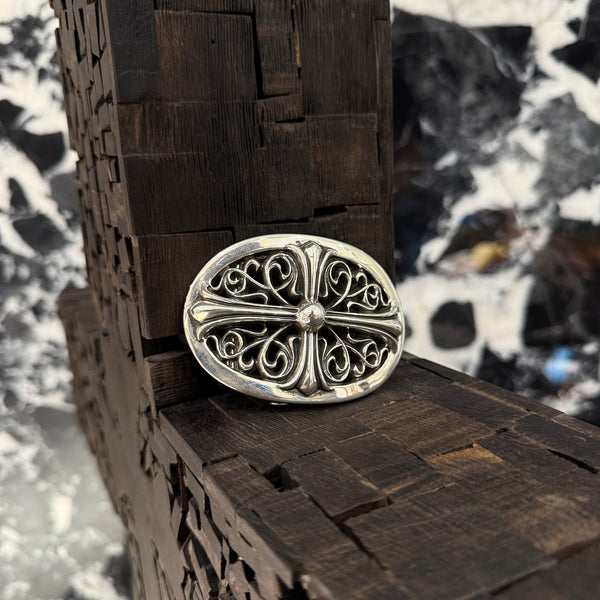 CHROME HEARTS Classic Oval Cross Buckle クロムハーツ クラシック オーバルクロス バックル