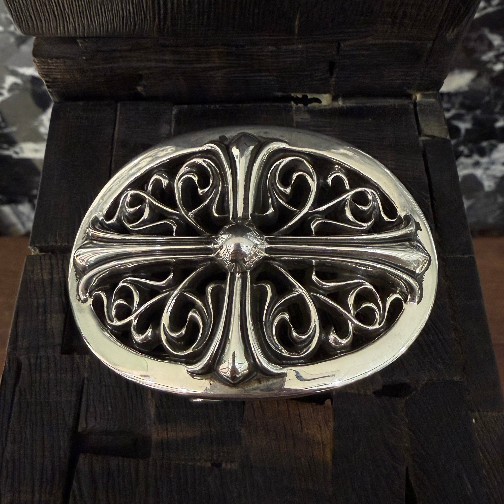 CHROME HEARTS Classic Oval Cross Buckle クロムハーツ クラシック オーバルクロス バックル