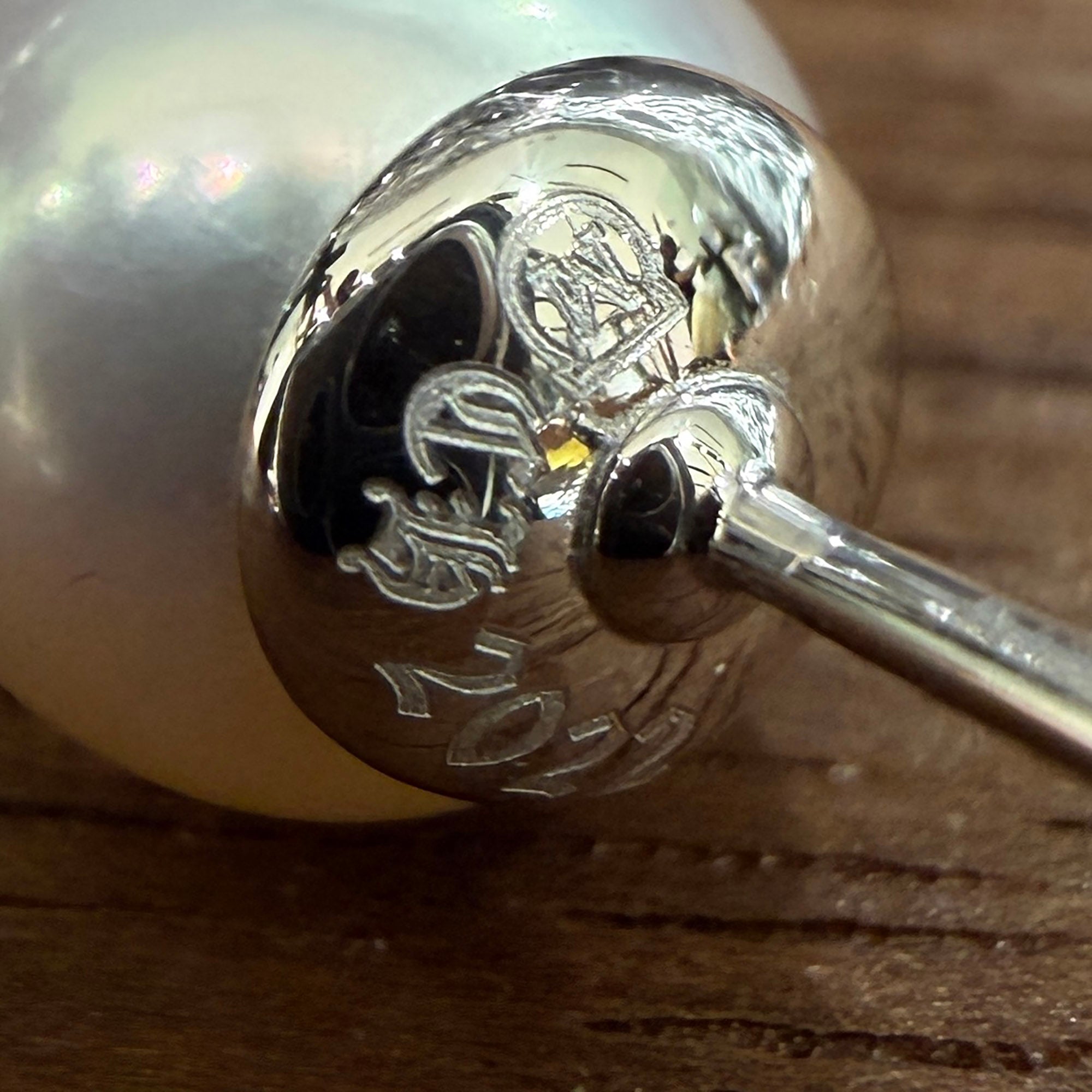 CHROME HEARTS × MIKIMOTO K18 WG White Pearl CH Plus Stud Earrings クロムハーツ × ミキモト K18 WG ホワイトパール CH プラス スタッドピアス