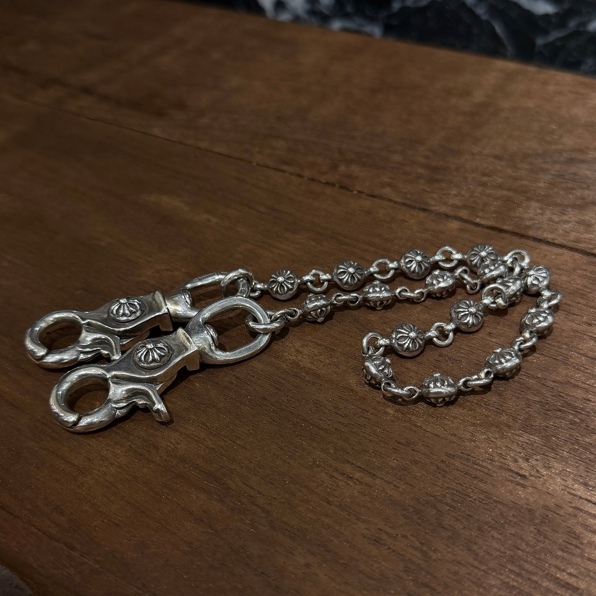 CHROME HEARTS 2CLIP Cross Ball Wallet Chain クロムハーツ 2クリップ クロスボール ウォレットチェーン