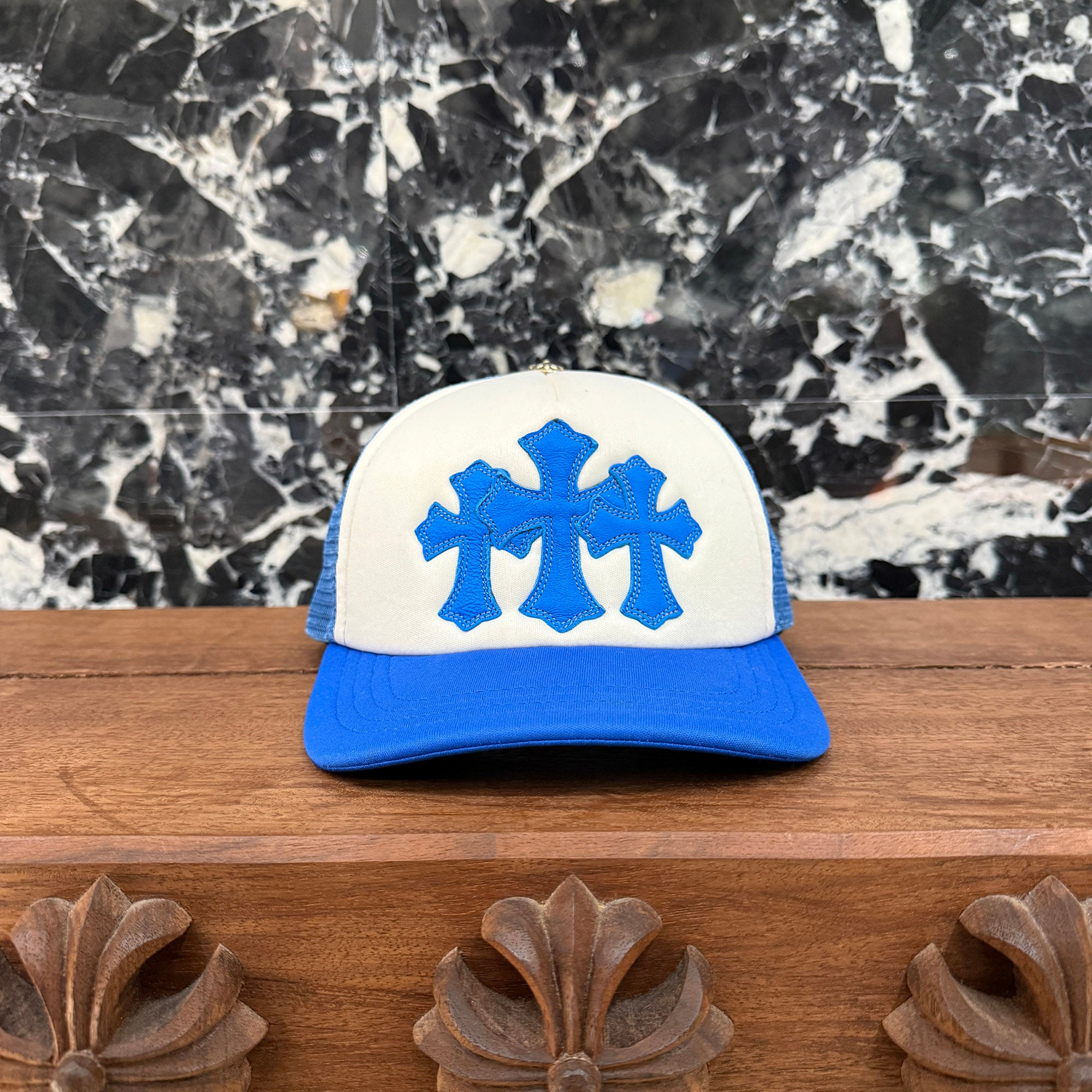 CHROME HEARTS Triple Cross Patch Trucker Cap Size ONE SIZE (53-60) クロムハーツ トリプルクロスパッチトラッカーキャップ サイズONE SIZE (53-60)