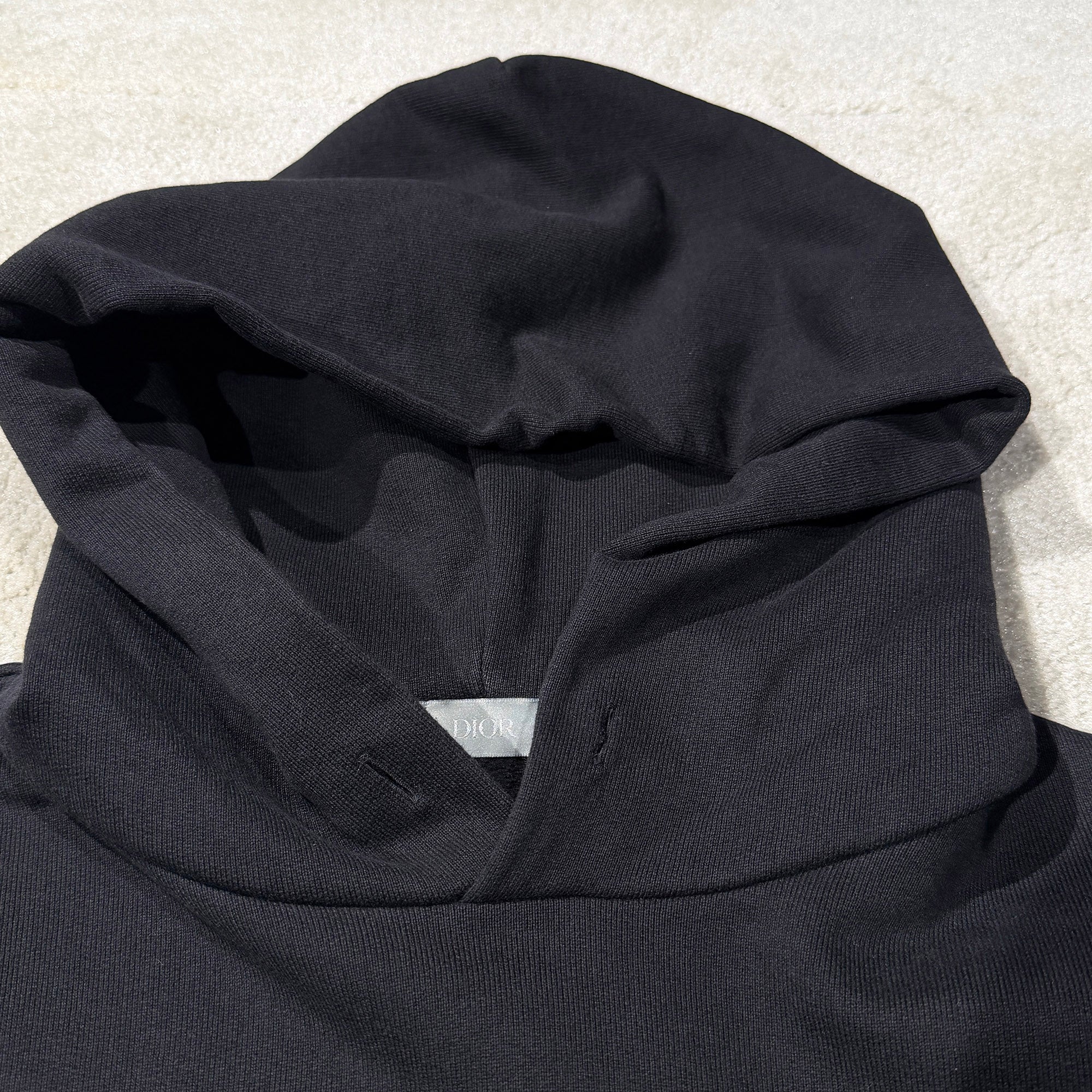 DIOR × ERL 2023SS Glitter Logo Embroidery Pullover Hoodie 313J653A0807 Size S ディオール×イーアールエル グリッター ロゴ刺繍 プルオーバーフーディ サイズS