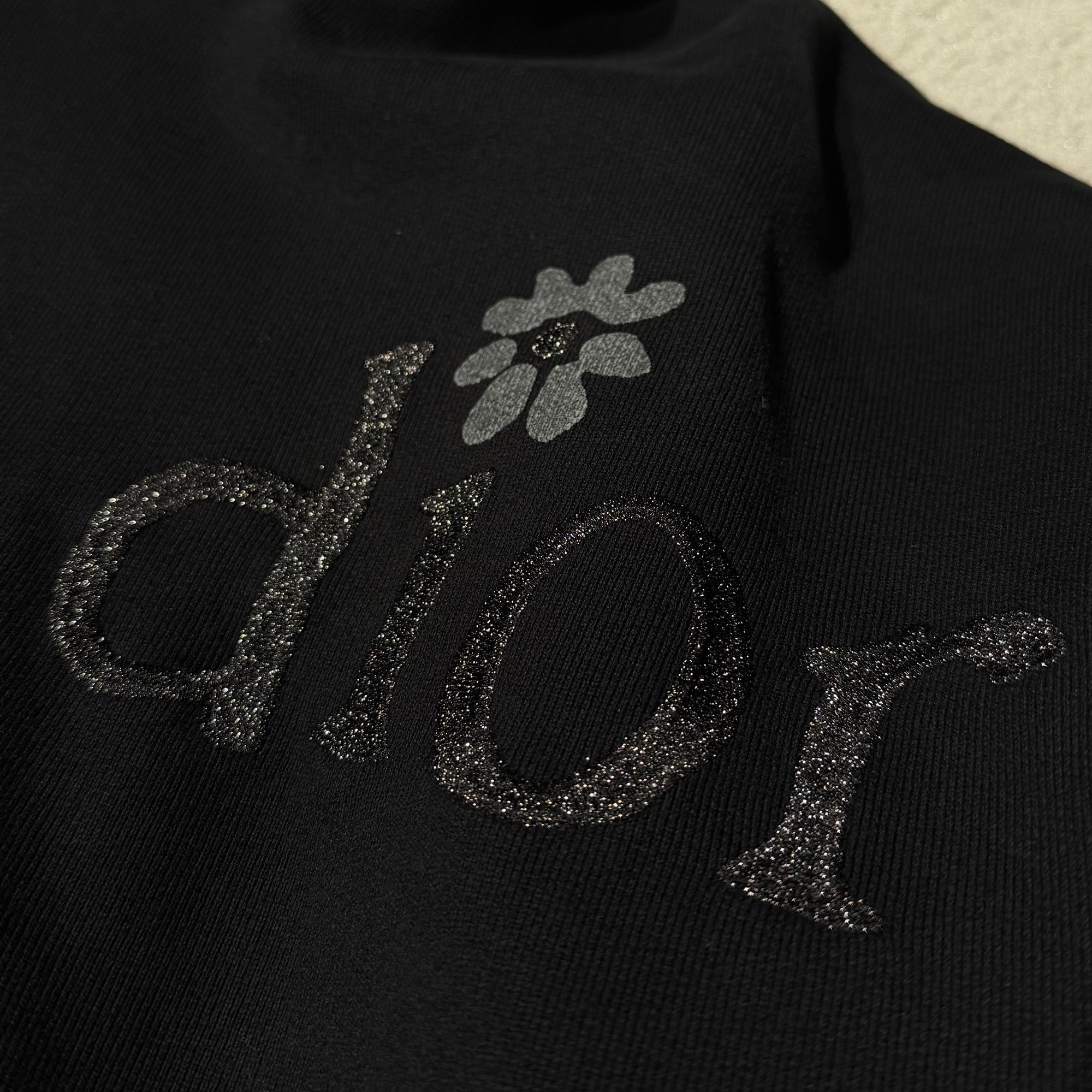 DIOR × ERL 2023SS Glitter Logo Embroidery Pullover Hoodie 313J653A0807 Size S ディオール×イーアールエル グリッター ロゴ刺繍 プルオーバーフーディ サイズS