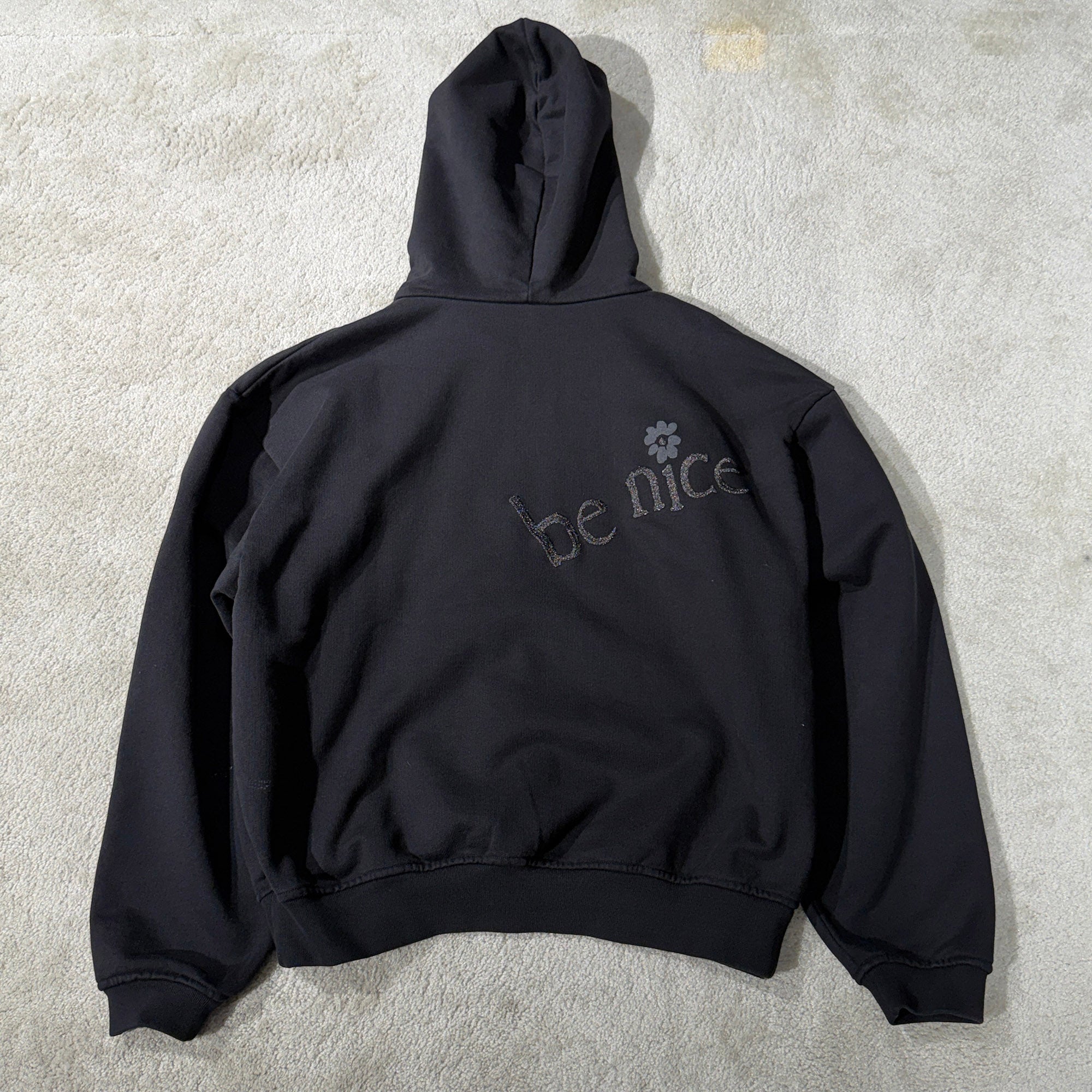 DIOR × ERL 2023SS Glitter Logo Embroidery Pullover Hoodie 313J653A0807 Size S ディオール×イーアールエル グリッター ロゴ刺繍 プルオーバーフーディ サイズS
