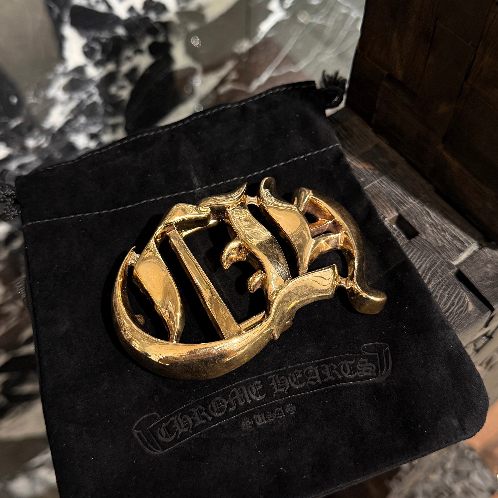 CHROME HEARTS CH Logo Bronze Buckle クロムハーツ CHロゴ ブロンズ バックル