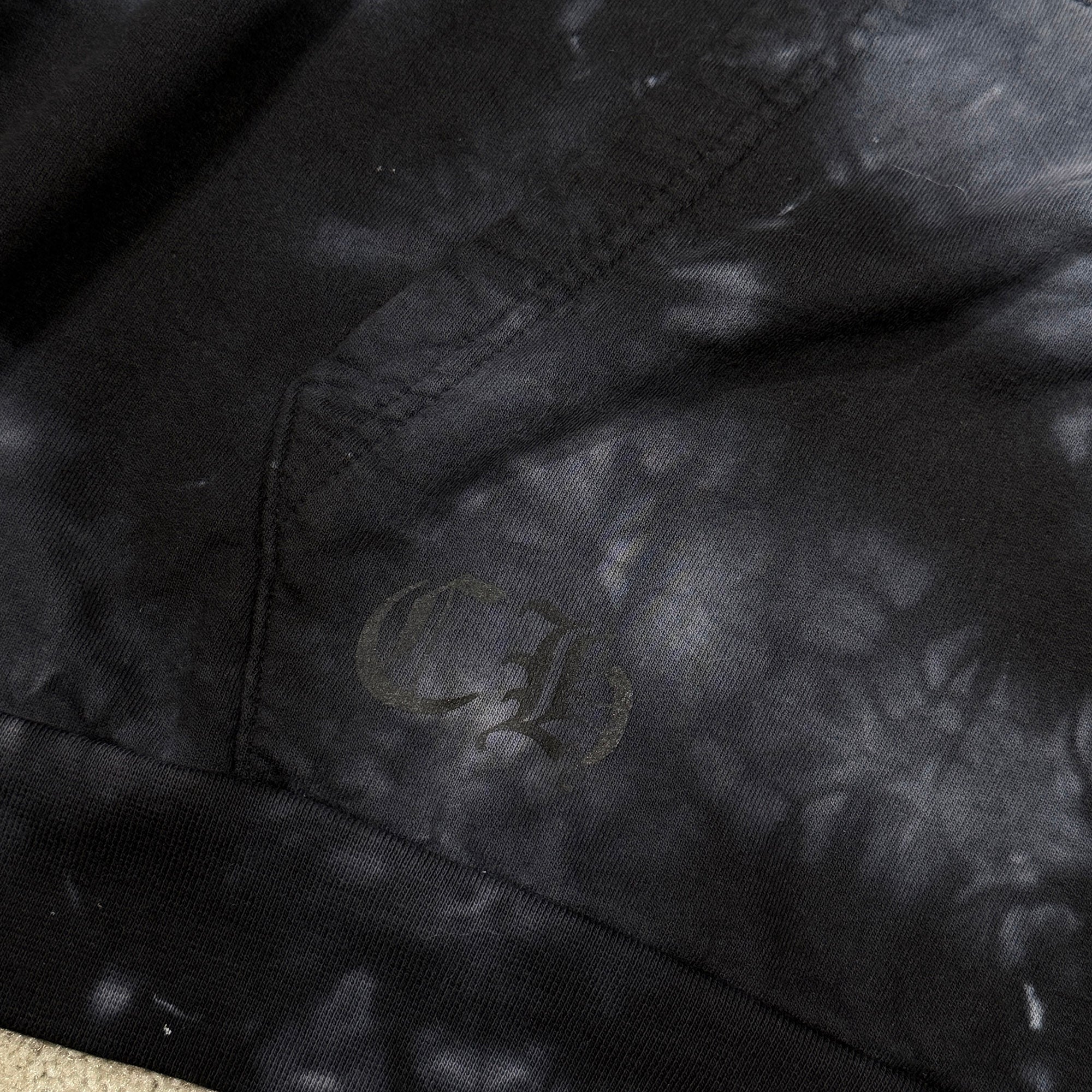 CHROME HEARTS Vertical Logo Horseshoe Tie Dye Pullover Hoodie Size XL クロムハーツ ヴァーティカルロゴ ホースシュー タイダイ プルオーバーフーディー サイズXL