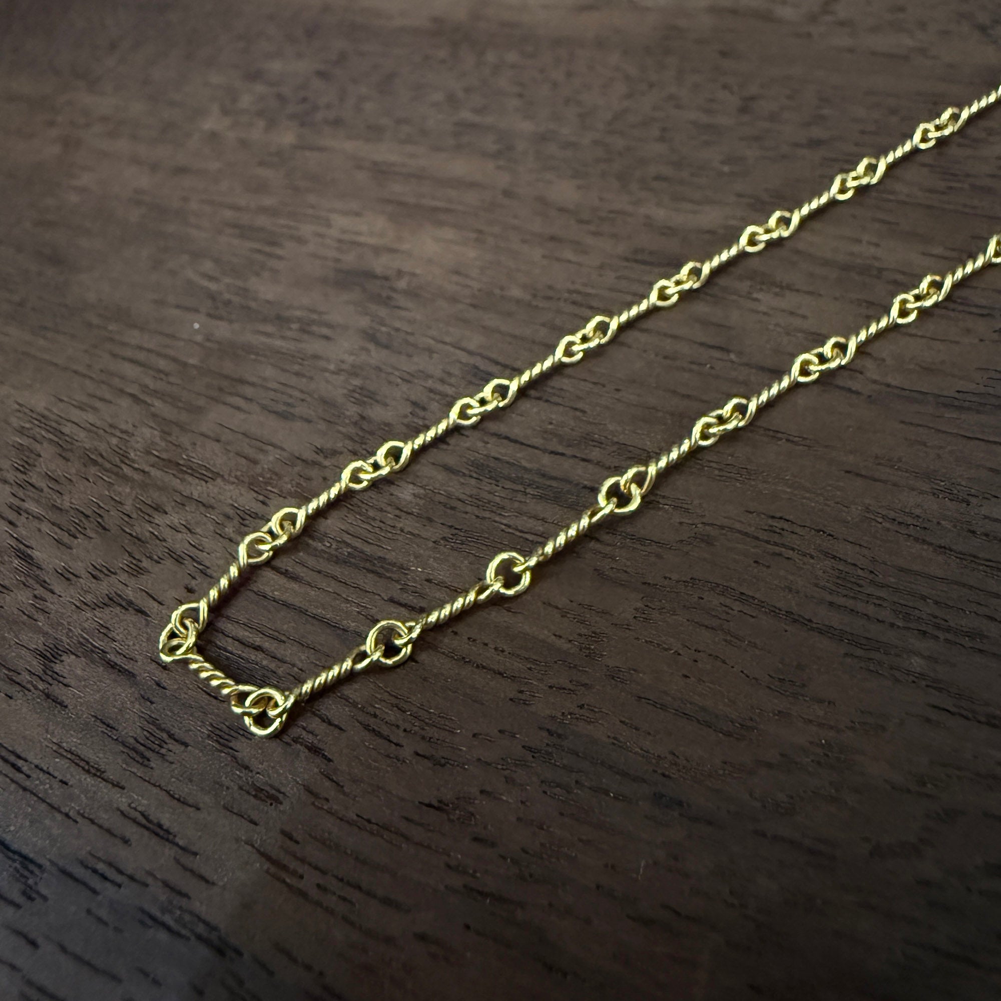 CHROME HEARTS 22K Twist Chain Necklace Size 18 Inch クロムハーツ 22K ツイストチェーン ネックレス サイズ 18インチ
