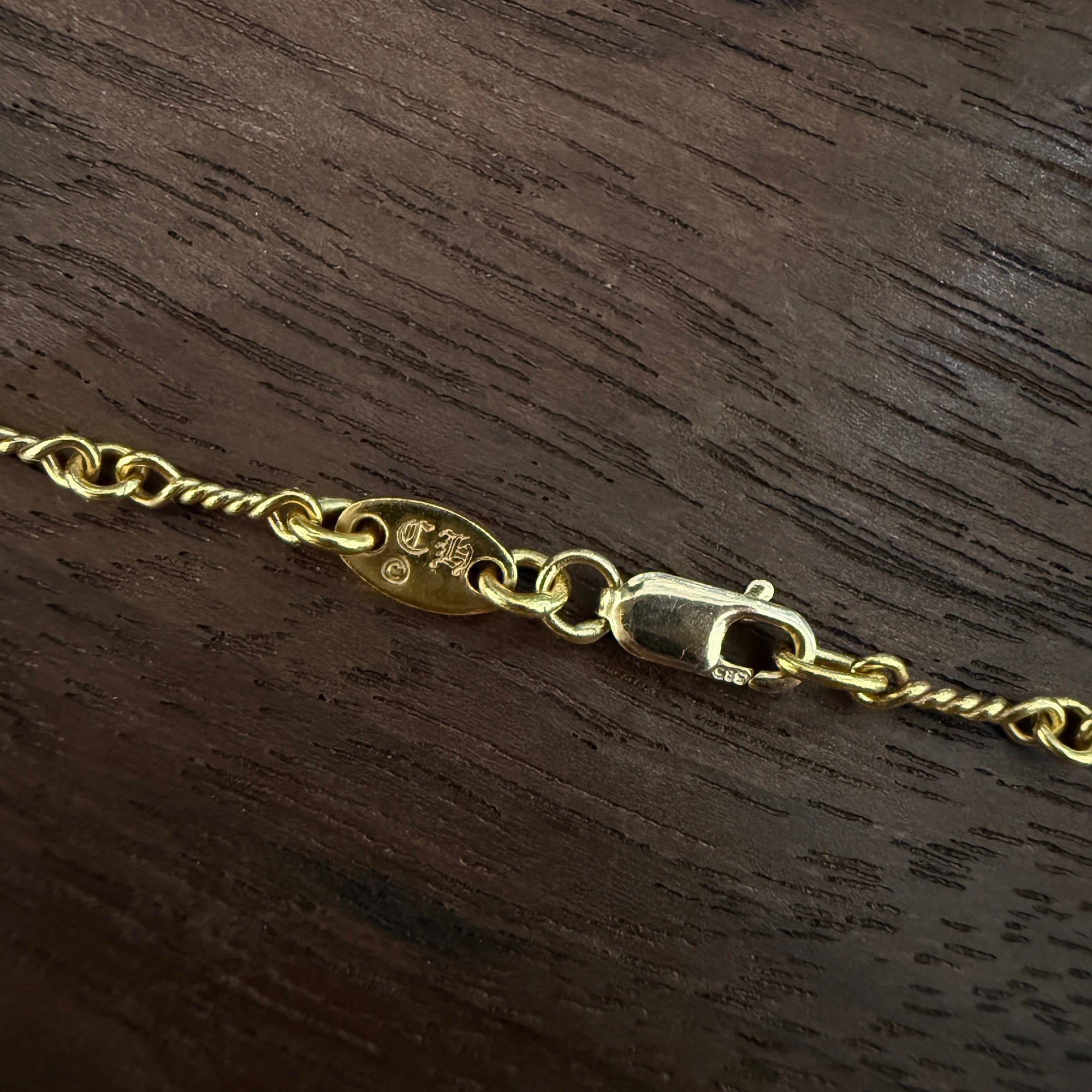 CHROME HEARTS 22K Twist Chain Necklace Size 18 Inch クロムハーツ 22K ツイストチェーン ネックレス サイズ 18インチ