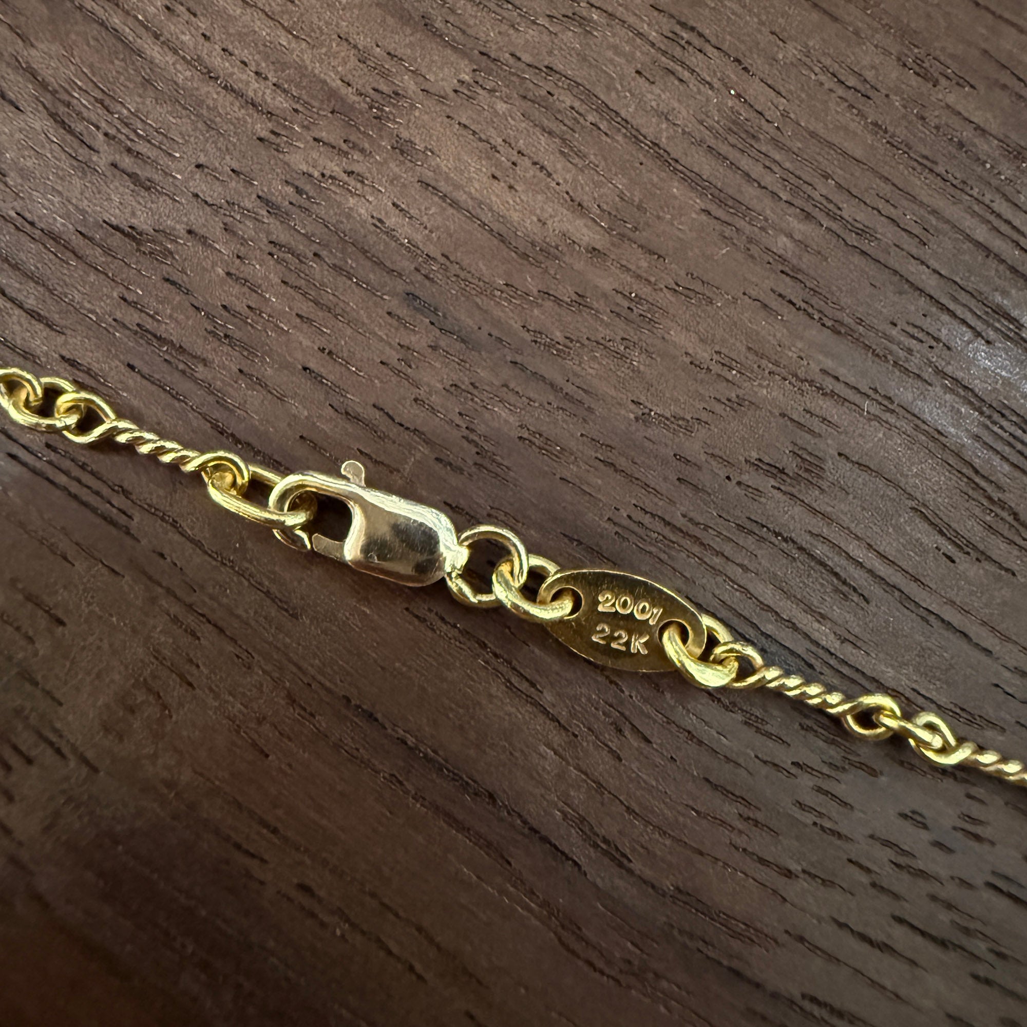 CHROME HEARTS 22K Twist Chain Necklace Size 18 Inch クロムハーツ 22K ツイストチェーン ネックレス サイズ 18インチ