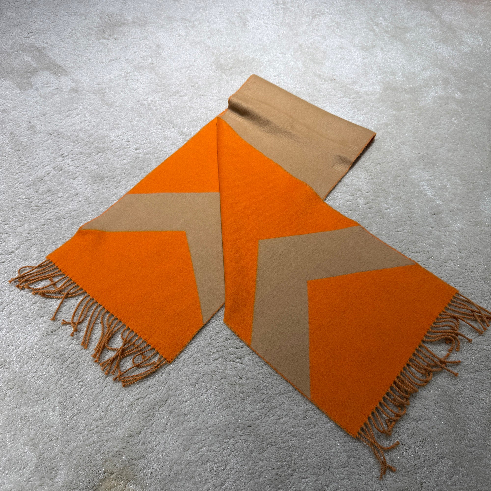 HERMES Casaque Chevron Cashmere Scarf エルメス カザック シェヴロン カシミヤスカーフ