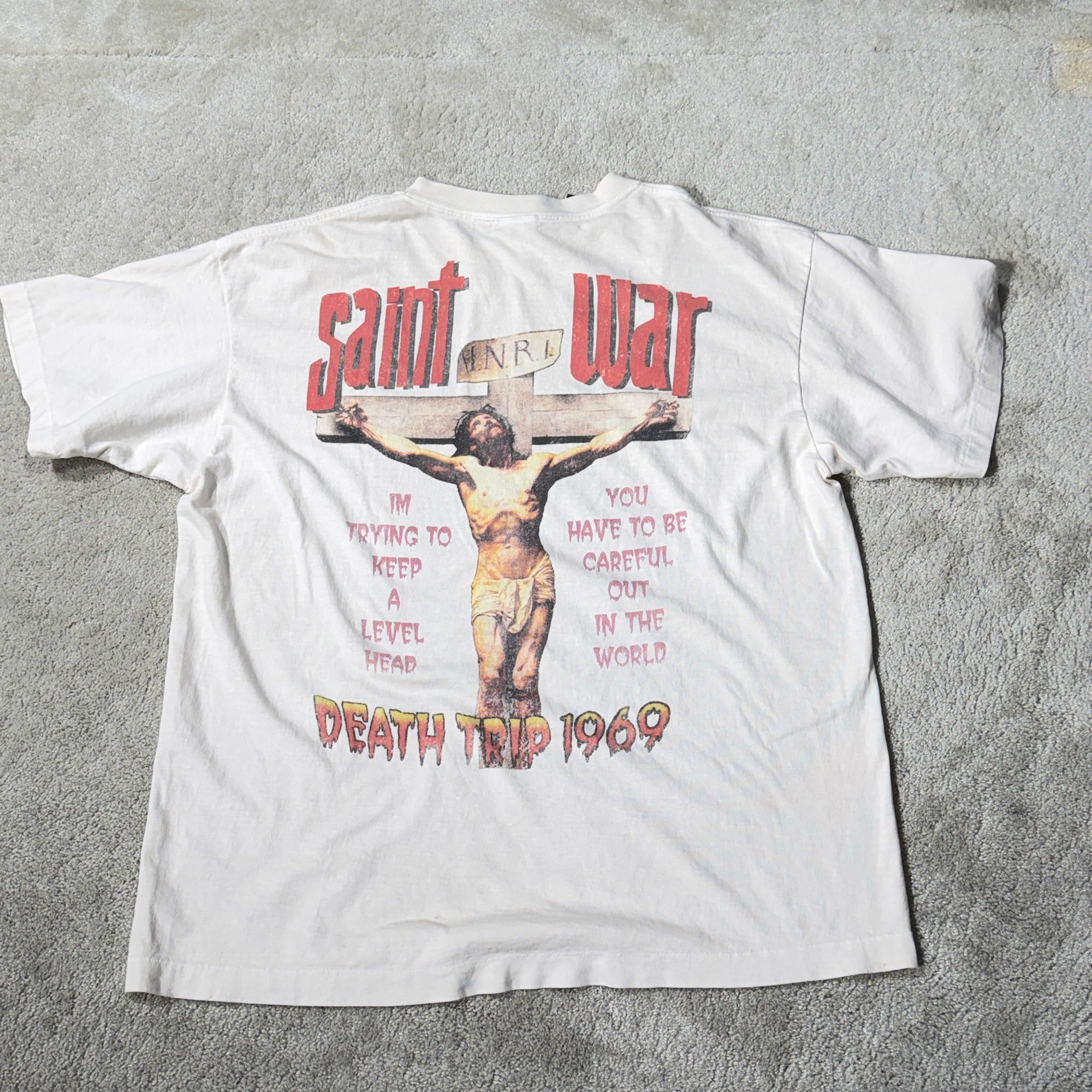SAINT Mxxxxxx 2024SS "Saint War" S/S Tee SM-YS8-0000-007 Size XL セントマイケル "セント ウォー" Tシャツ サイズXL