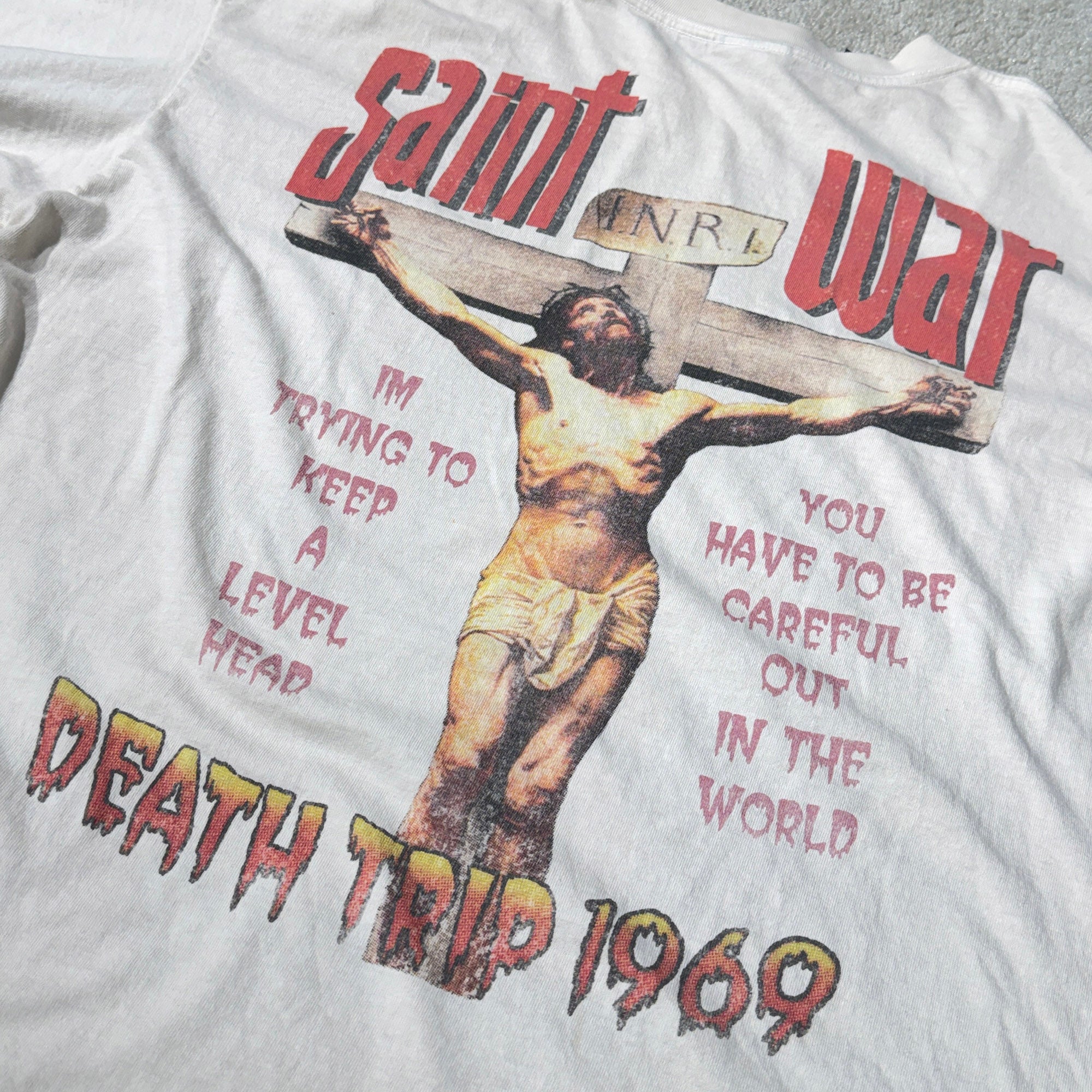 SAINT Mxxxxxx 2024SS "Saint War" S/S Tee SM-YS8-0000-007 Size XL セントマイケル "セント ウォー" Tシャツ サイズXL