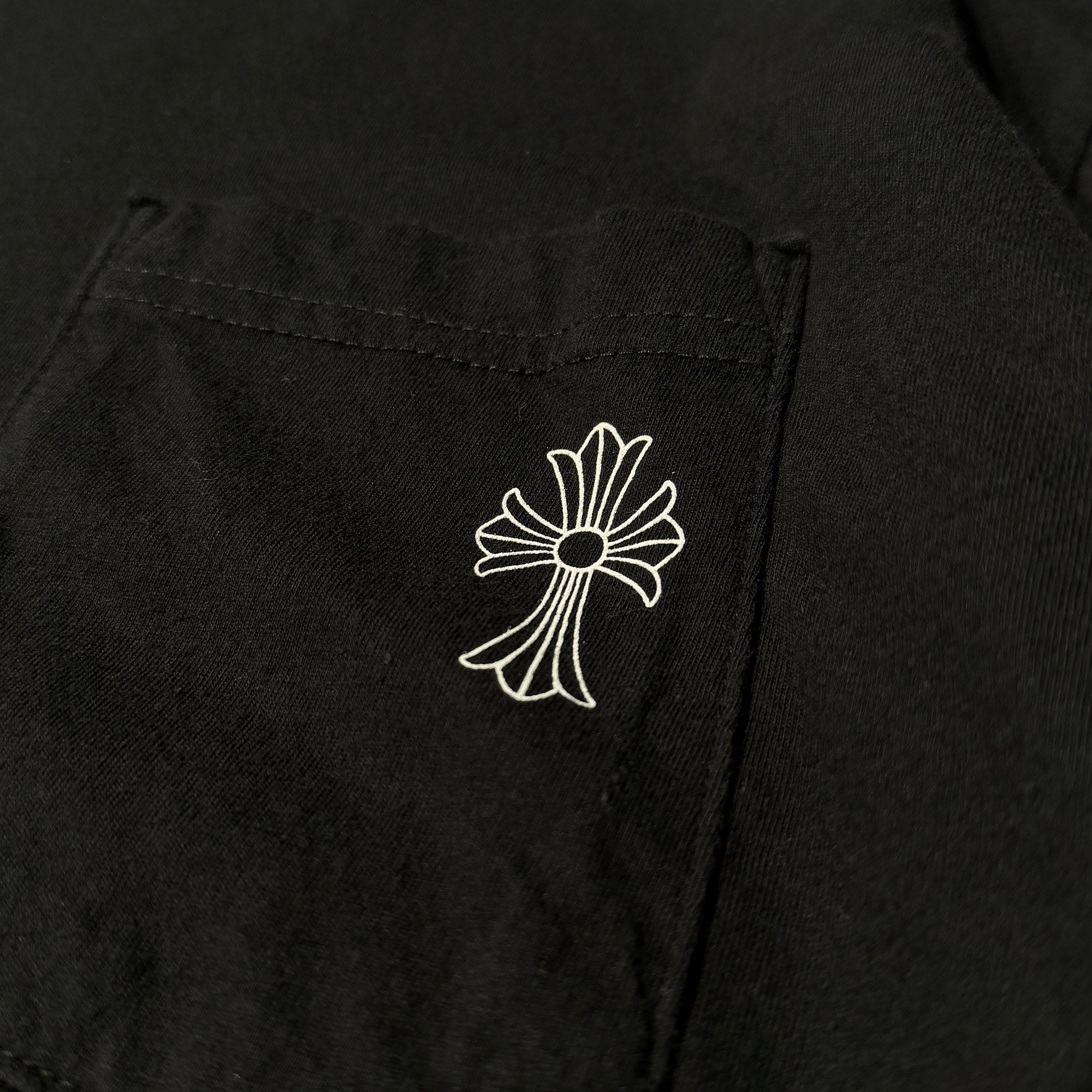 CHROME HEARTS Neck Logo Back & Arm CH Cross Print Long Sleeve Tee Size XXL クロムハーツ ネックロゴ バック＆アーム CHクロス プリント ロングスリーブ Tシャツ サイズXXL