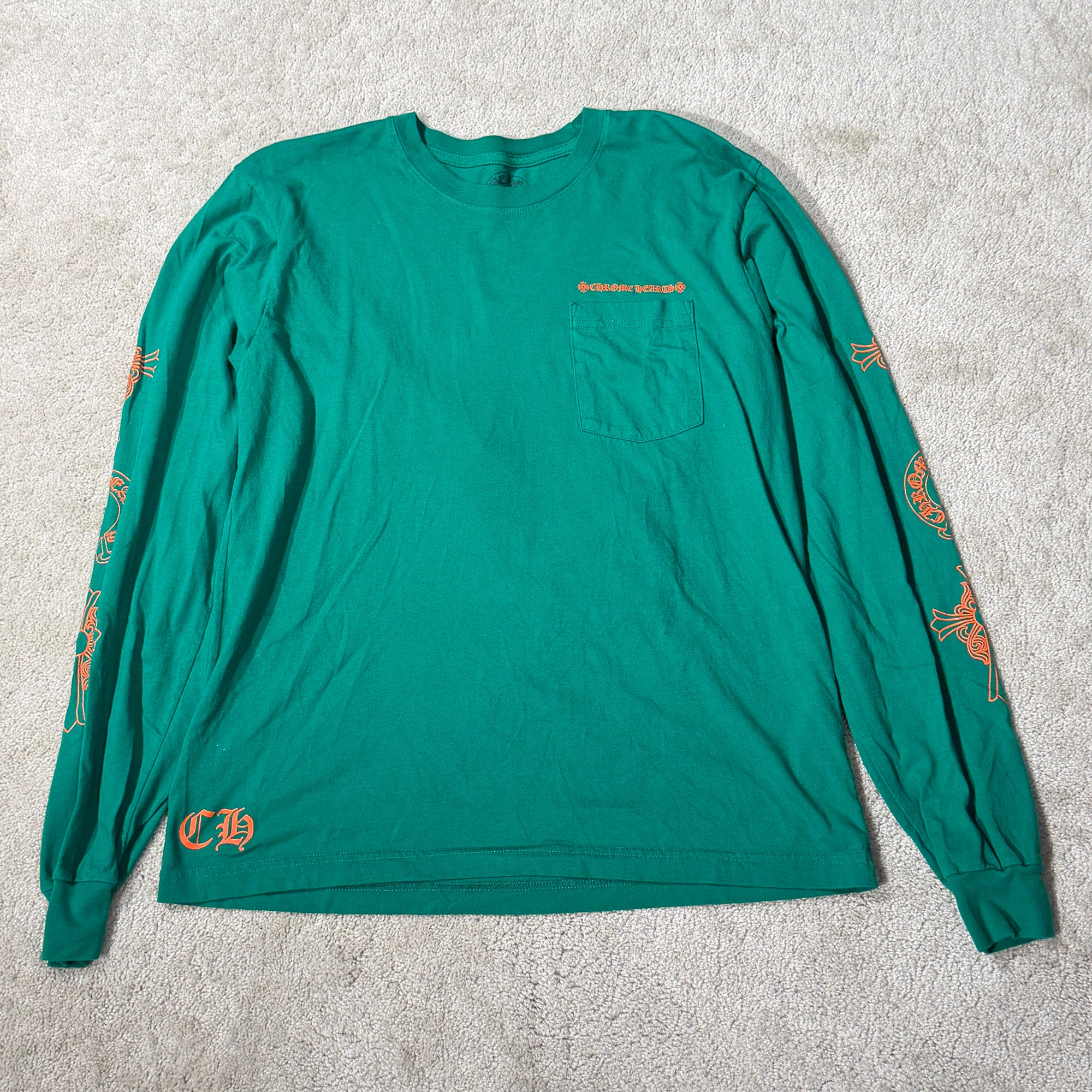 CHROME HEARTS Las Vegas Limited Orange Horseshoe Long Sleeve Tee Size L クロムハーツ ラスベガス限定 オレンジホースシュー ロングスリーブTシャツ サイズL
