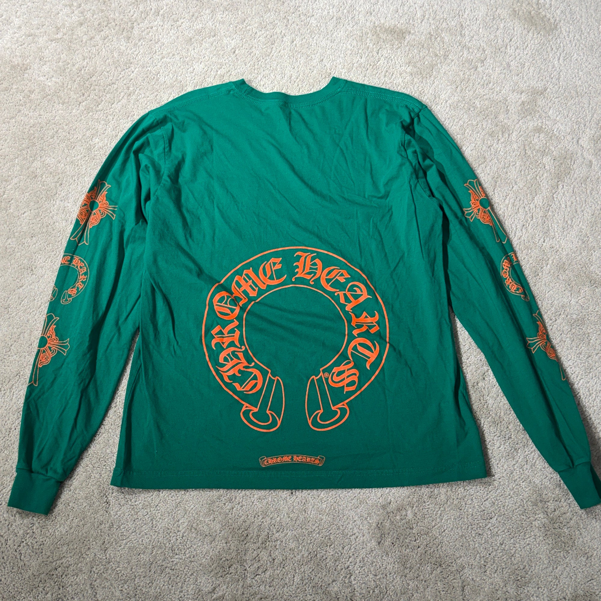 CHROME HEARTS Las Vegas Limited Orange Horseshoe Long Sleeve Tee Size L クロムハーツ ラスベガス限定 オレンジホースシュー ロングスリーブTシャツ サイズL