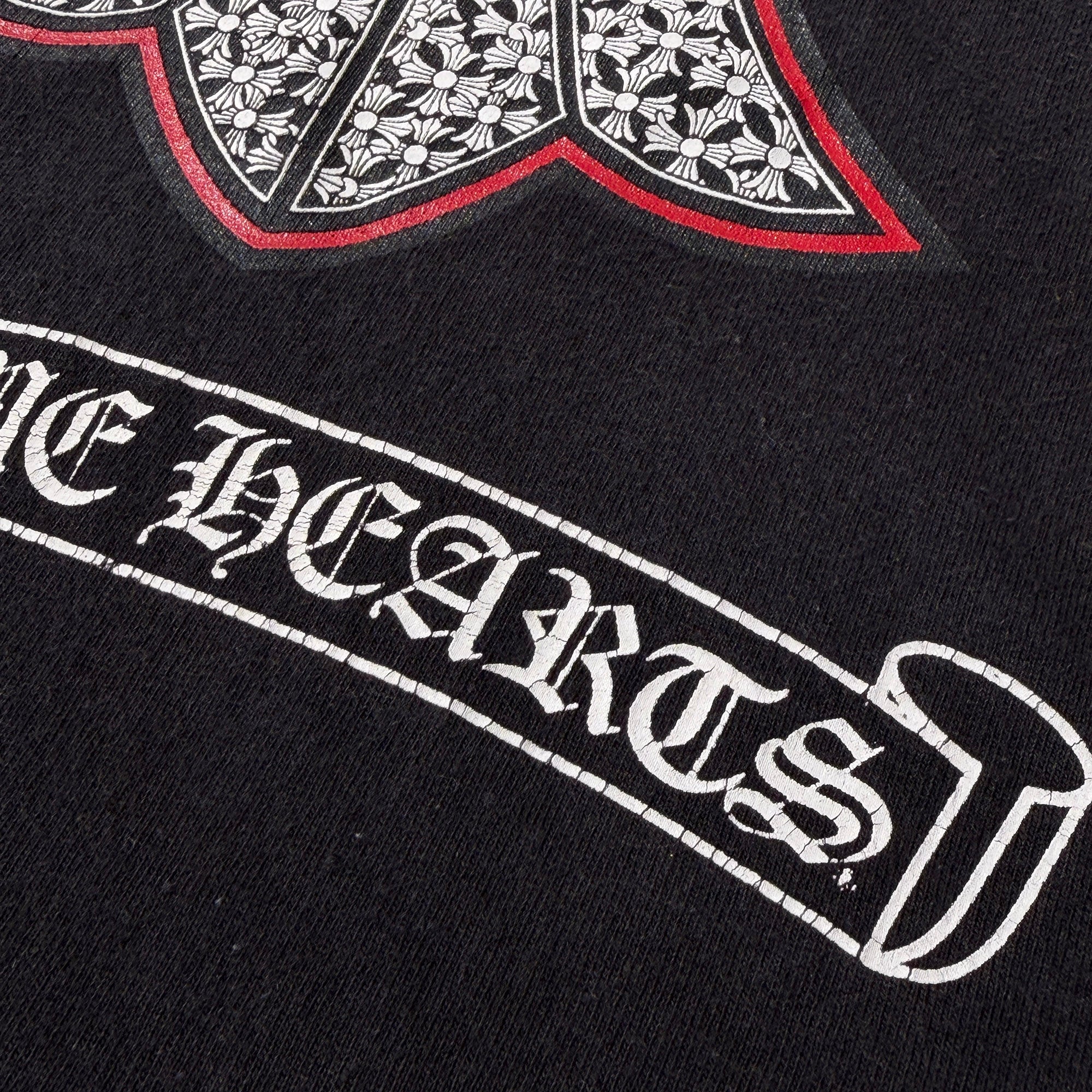 CHROME HEARTS Back Double CH Cross Print Neck Logo Tee Size L クロムハーツ バック ダブルCHクロス プリント ネックロゴ Tシャツ サイズL
