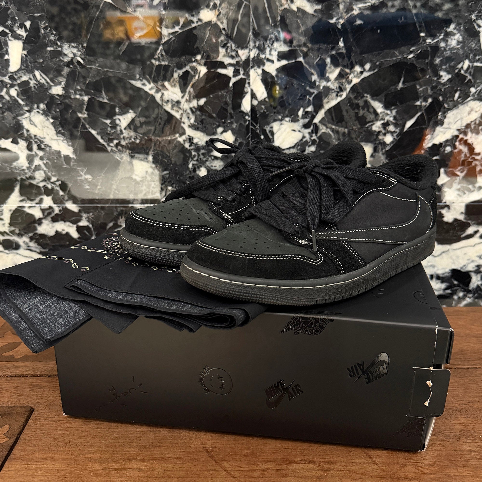 NIKE × Travis Scott 2022AW Air Jordan 1 Low OG SP " Black Phantom" DM7866-001 Size US8 (26cm) ナイキ×トラヴィススコット エアジョーダン1 ロー OG SP "ブラックファントム" サイズUS8 (26cm)