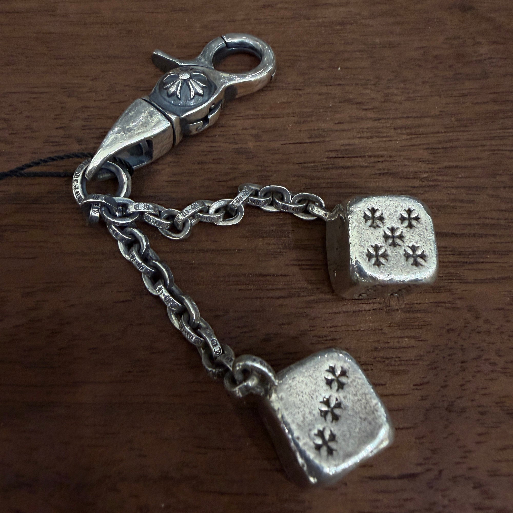 CHROME HEARTS Double Dice Key Chain クロムハーツ ダブルダイス キーチェーン